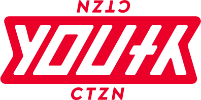 Stylized red and black logo with the words 'YOUTH' and 'NZ13' and 'CTZN'