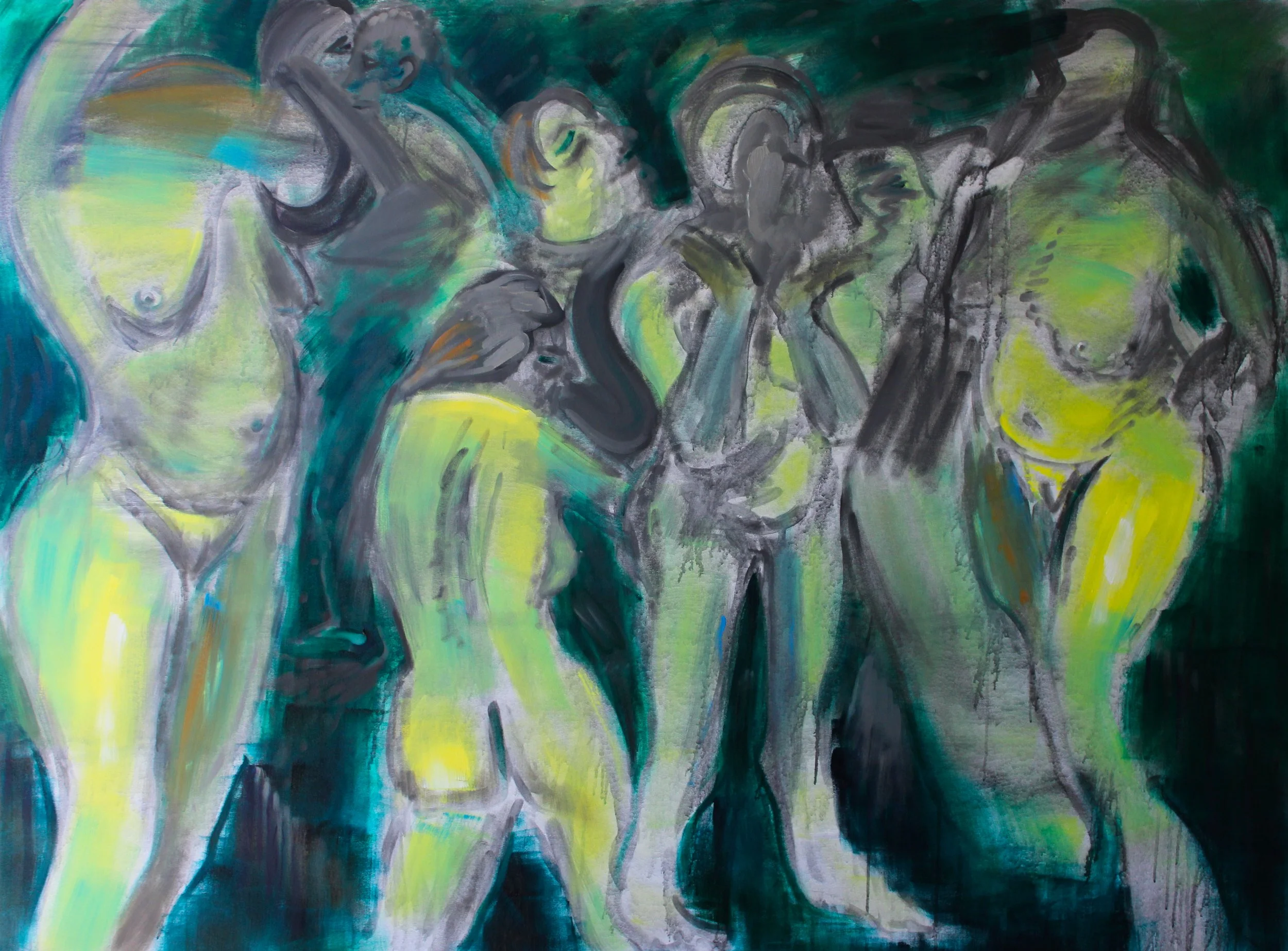 Underworld, acrylic and oil on canvas, 183 x 135 cm, 2026.