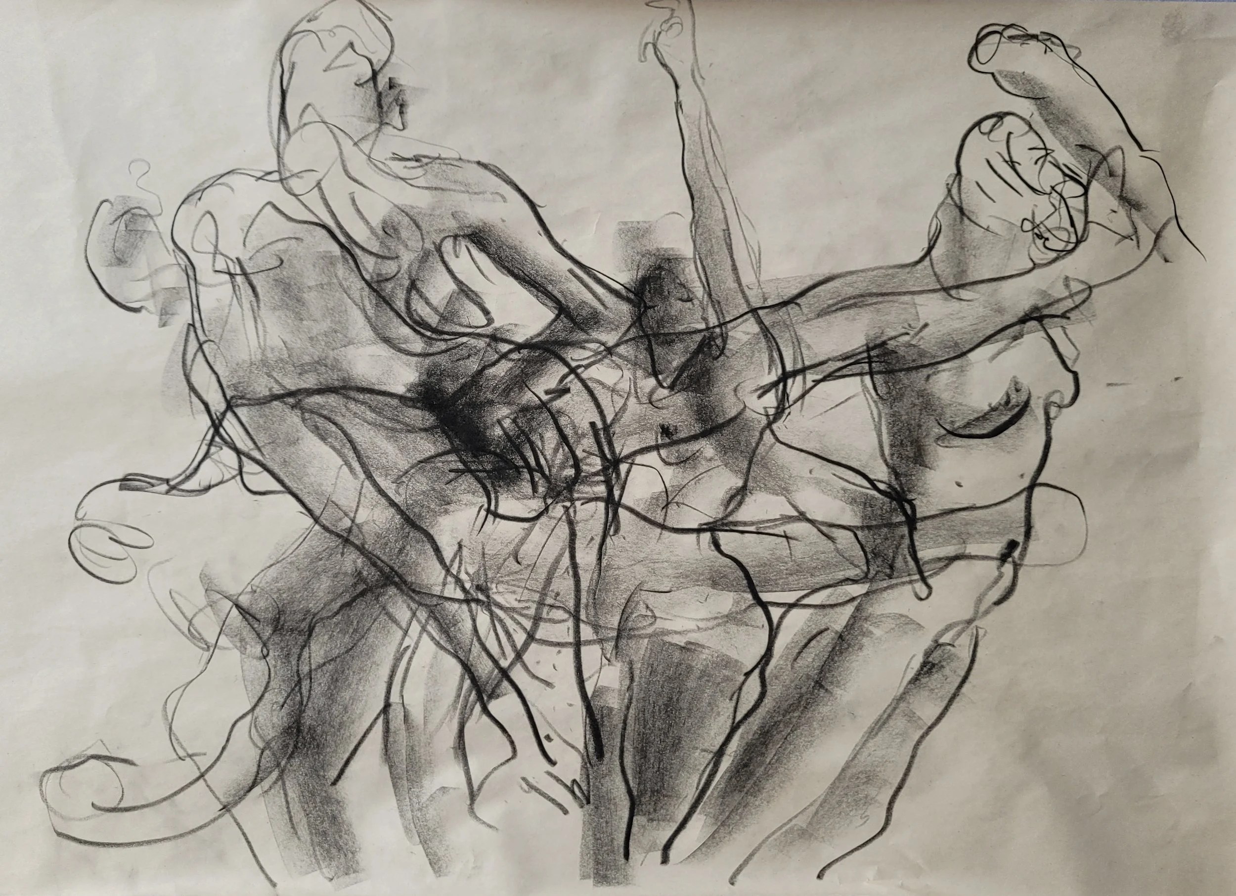 Untitled, charcoal on paper, 61 x 41cm. 2026.
