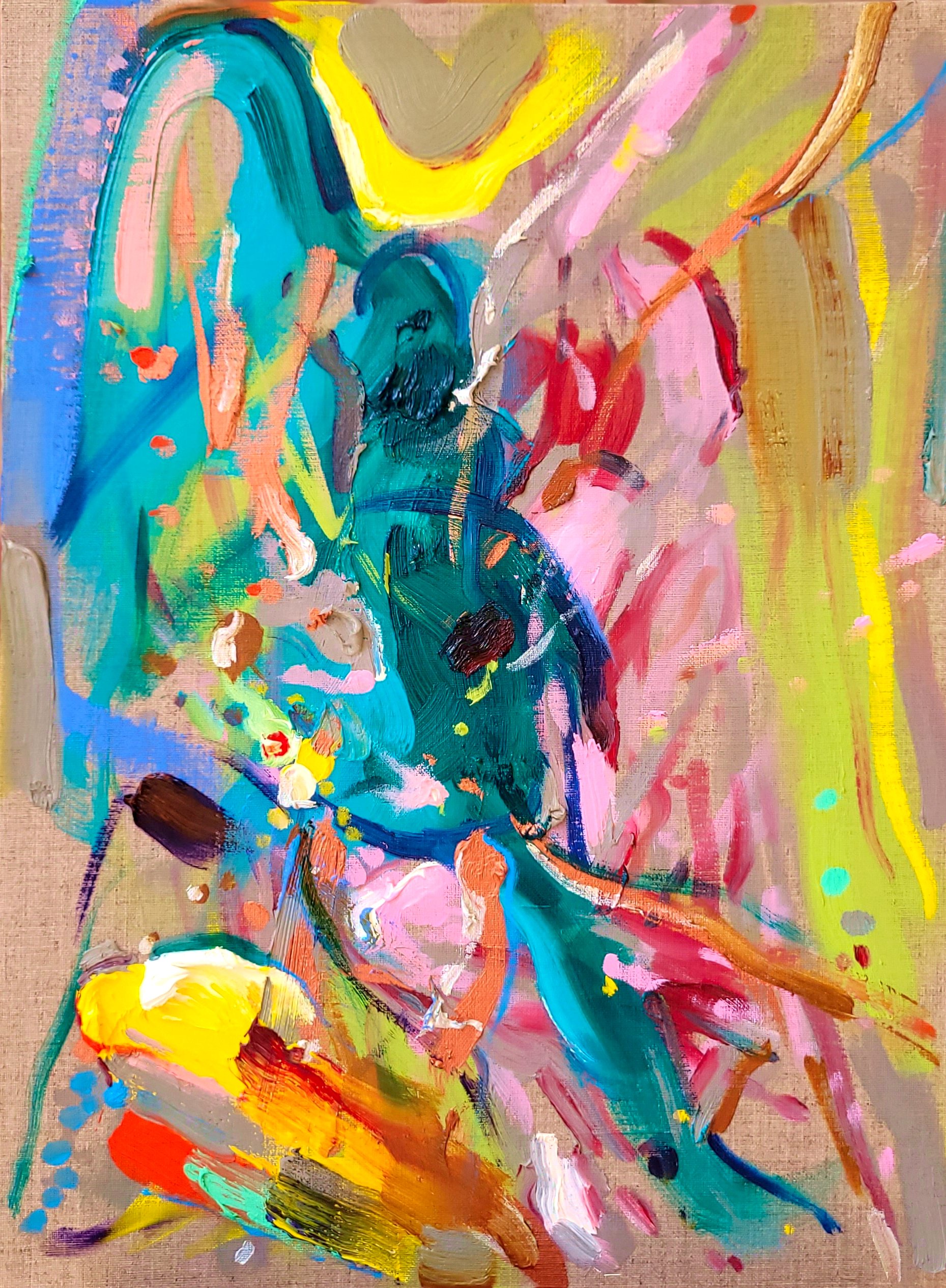 Dawn Chorus,  oil on linen board, 30.5 x 40.5 cm, 2024.