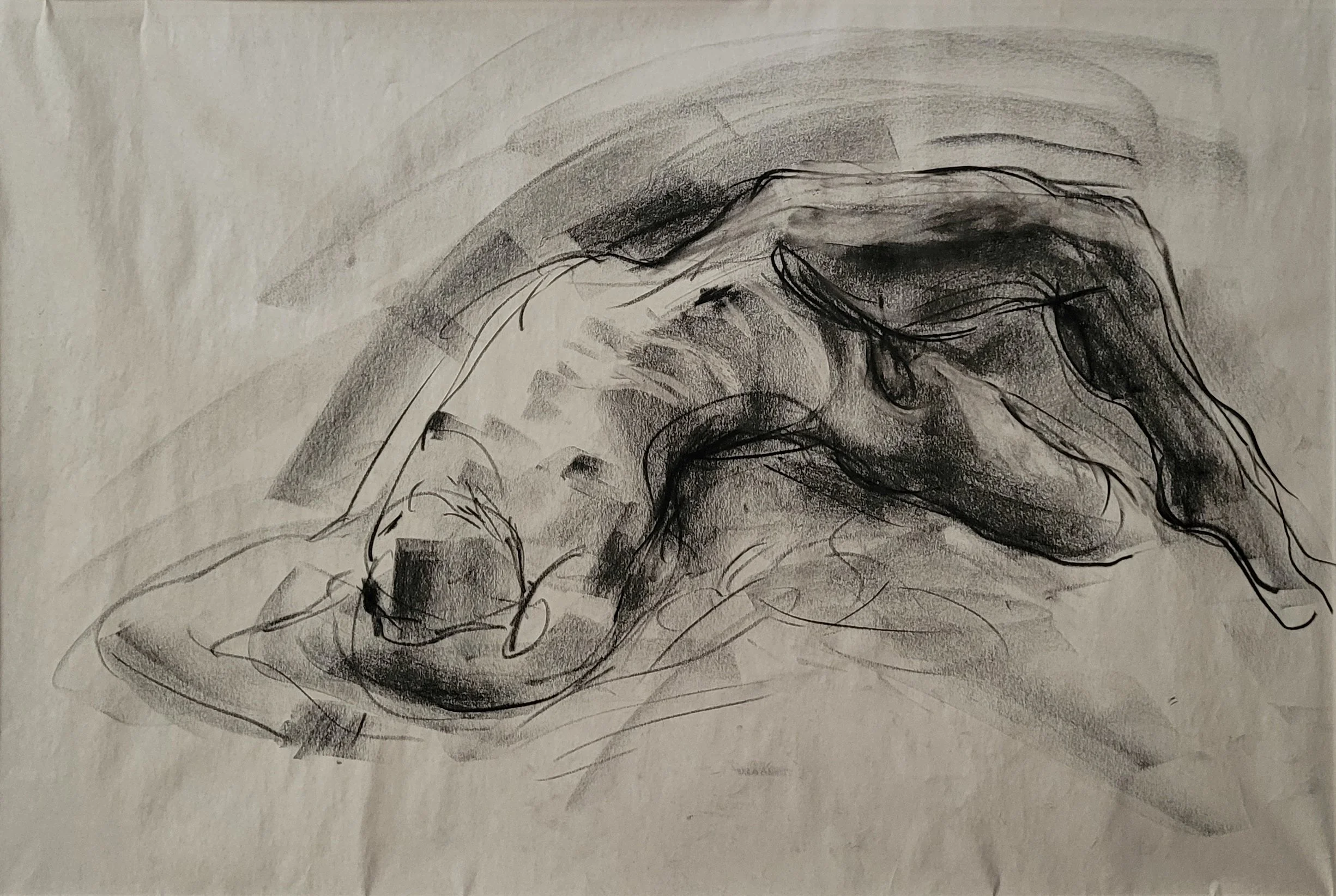 Untitled, charcoal on paper, 61 x 41 cm, 2025.