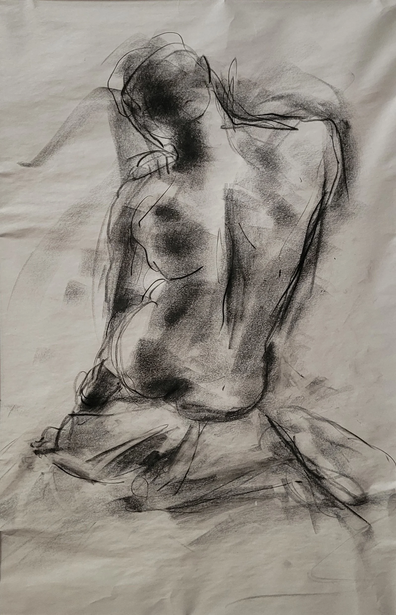 Untitled, charcoal on paper, 61 x 41 cm, 2025.