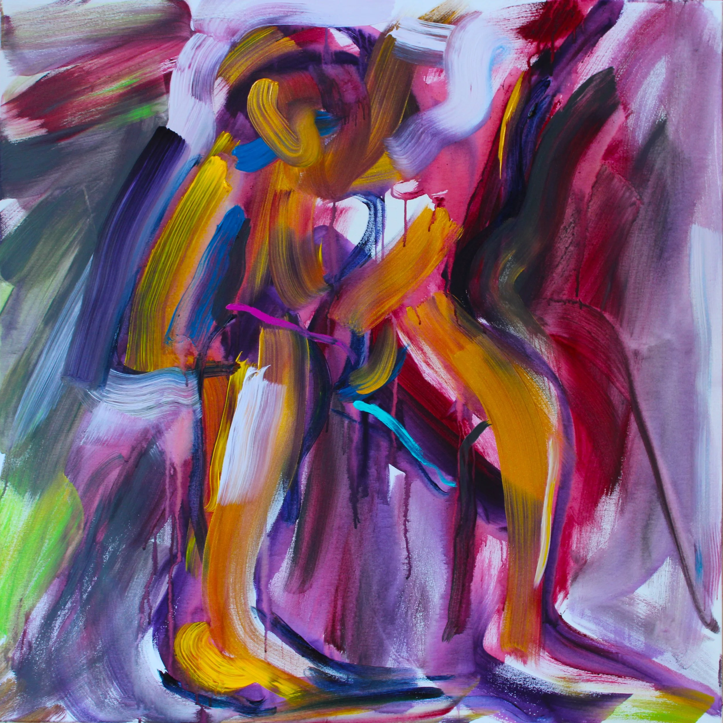 Rainmaker, acrylic on canvas, 101 x 101cm, 2025.