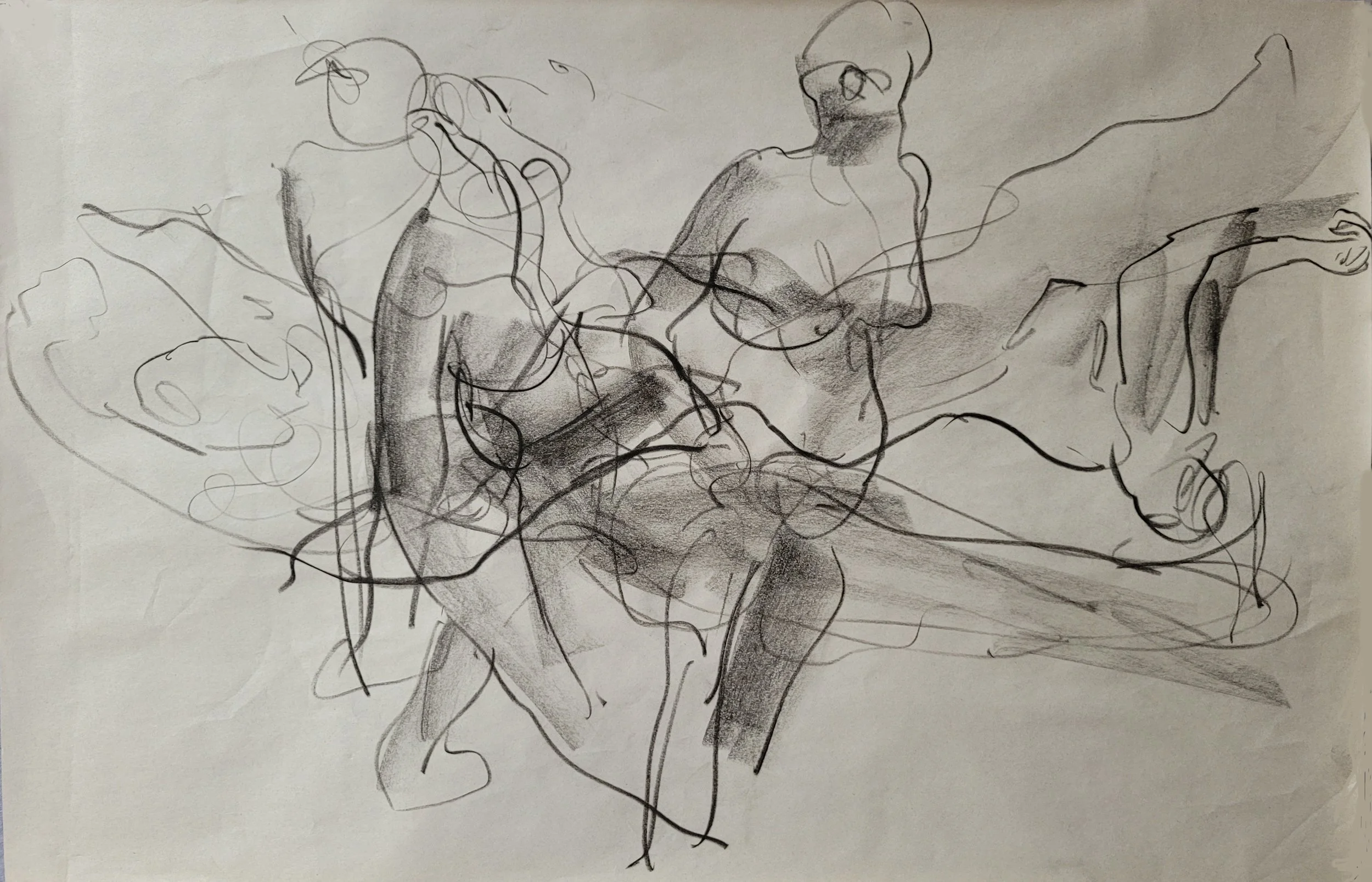 Untitled, charcoal on paper, 61 x 41cm. 2025.