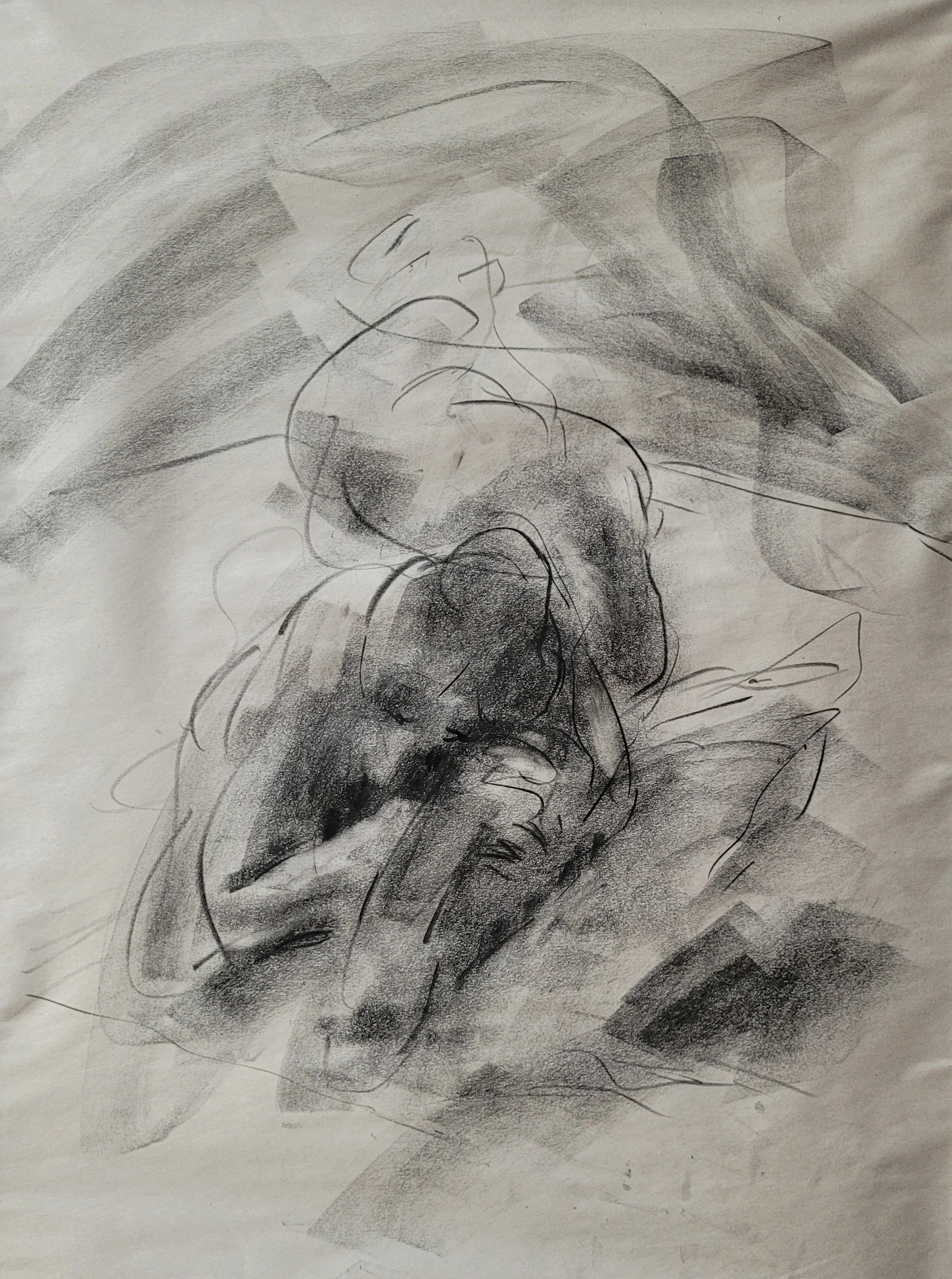 Untitled, charcoal on paper, 61 x 41cm. 2025.