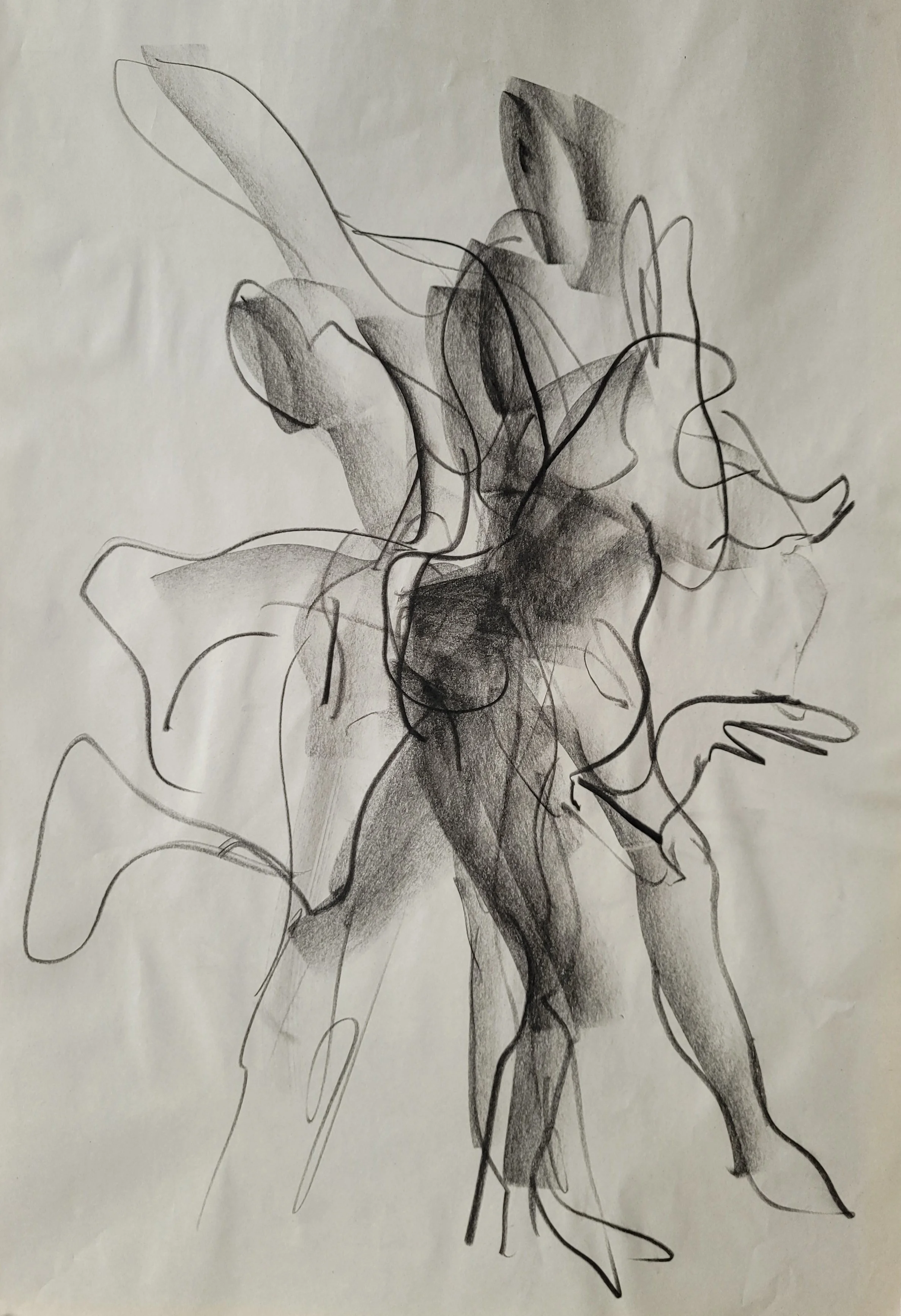 Untitled, charcoal on paper, 61 x 41cm. 2025.
