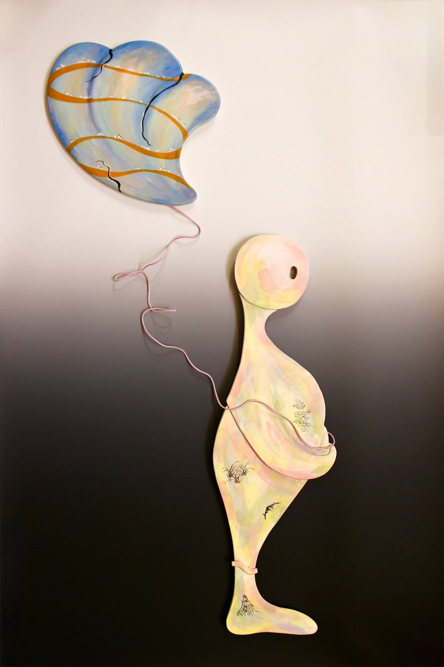 Love Grows No.2, ceramics, 60 x 40 x 1.5 in, 2025.  