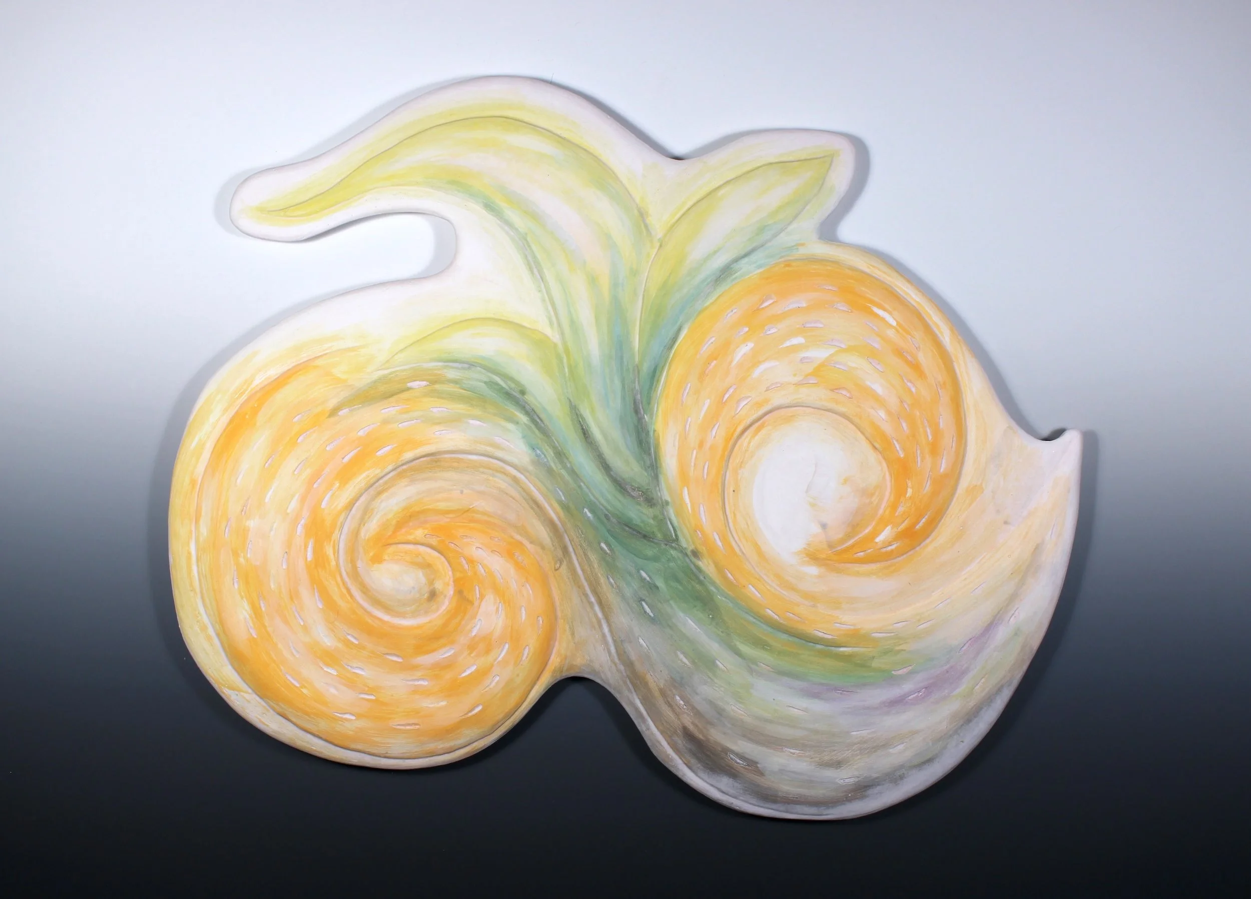 Love Grows No.9, ceramics, 18.5 x 14 x 1 in, 2025