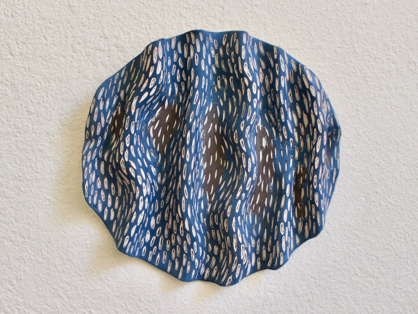 Warped Vinyl No.1, 11.5 x 11.5 x 2 inch, Ceramic,