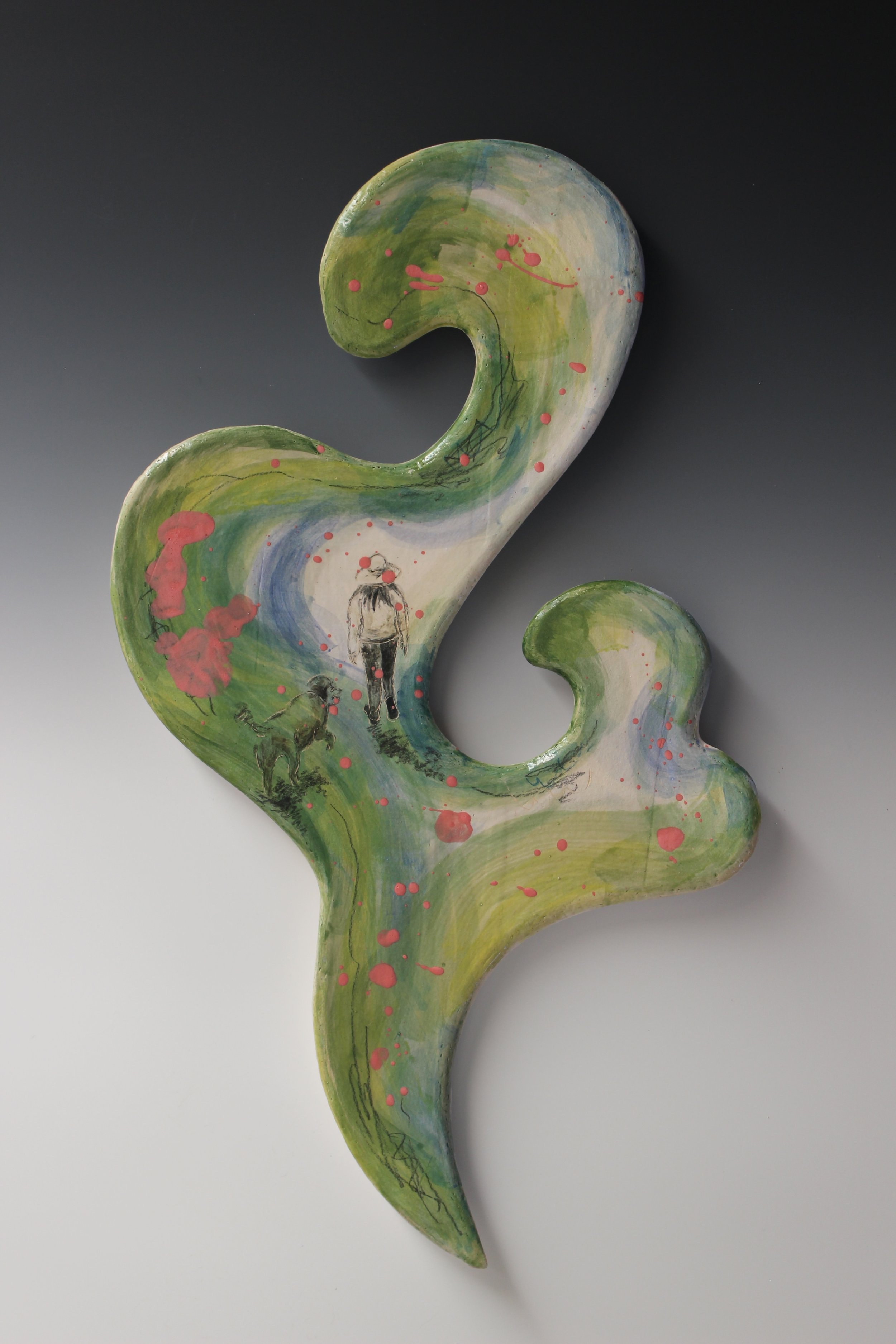 Love Grows No.3, ceramics, 18.5 x 11.5 x 1 in, 2025