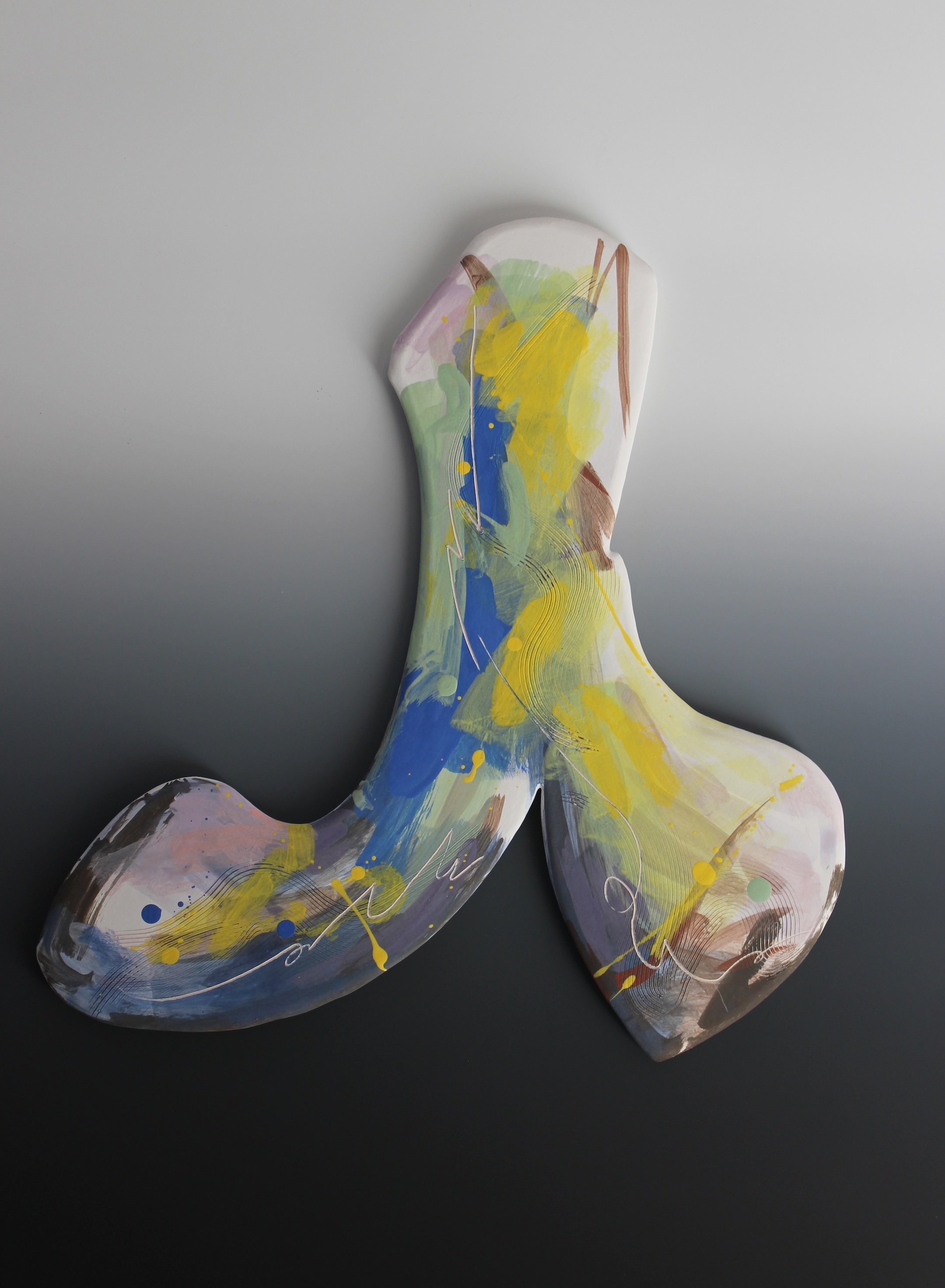 Love Grows No.19, ceramics, 17 x 16.5 x 1 in, 2025