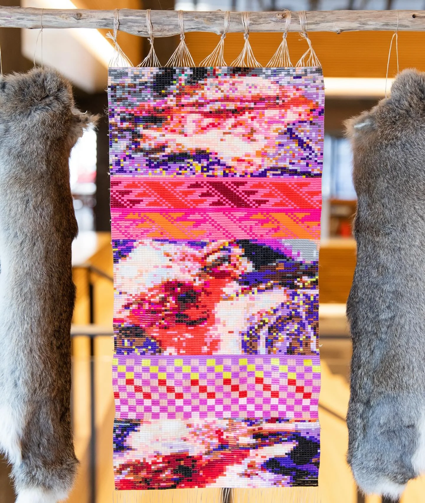 The Matriarch🩷🩷🩷🩷💟💟💟
This work was inspired by my first experience hunting last summer and learning some traditional methods of harvesting elk. Using pictures from that day I wanted to translate them into my beadwork along with some patterns I