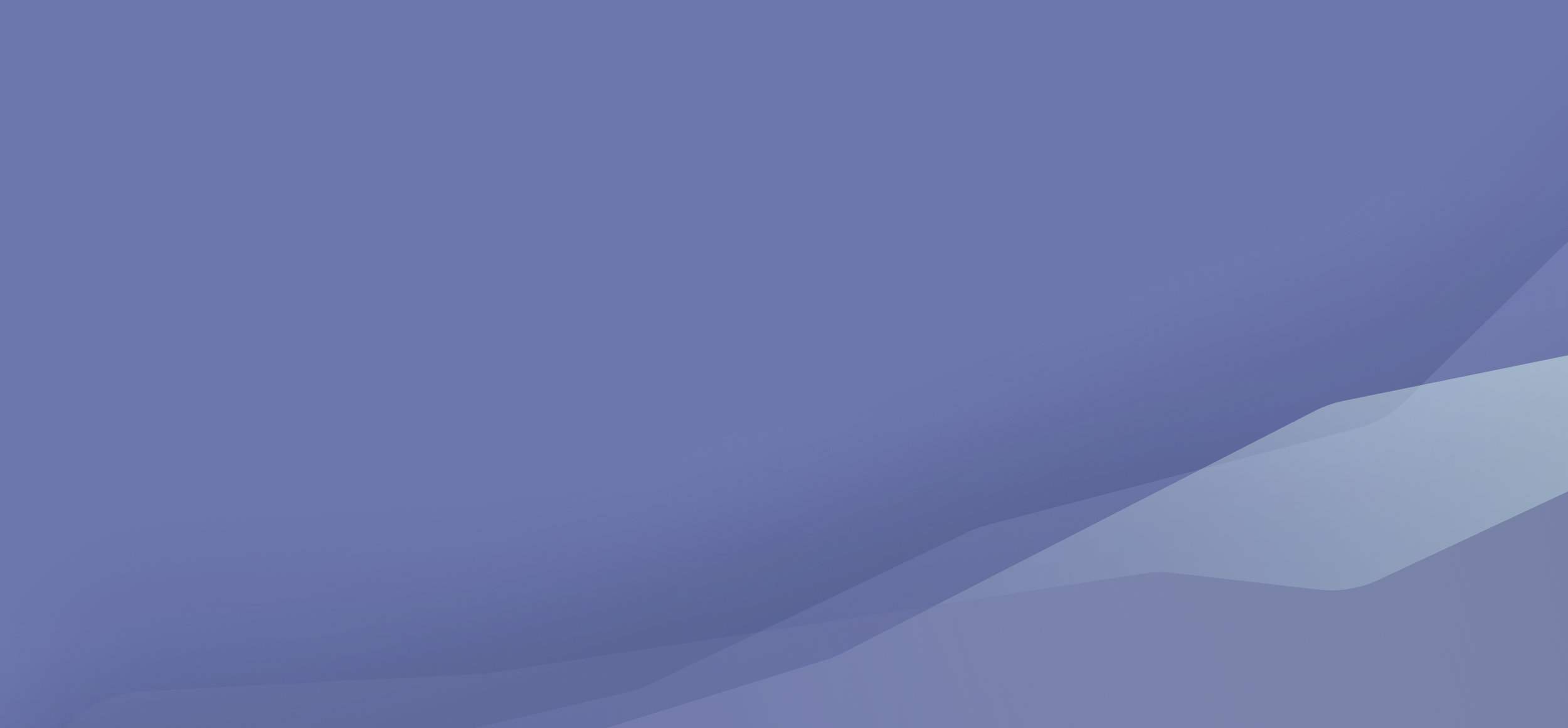 This image features a smooth gradient background in shades of blue and purple with abstract, flowing shapes.