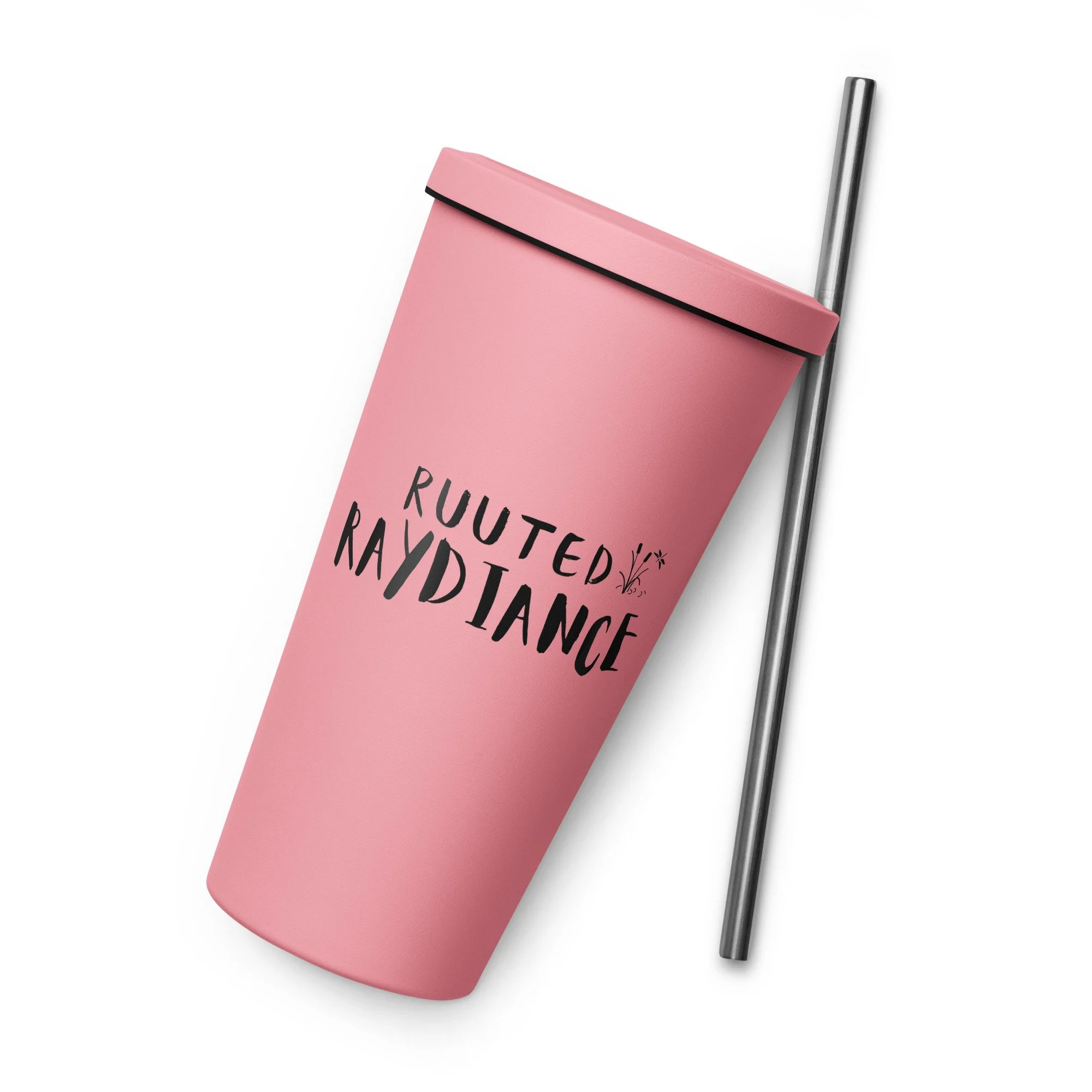 Ruuted Insulated tumbler with a straw