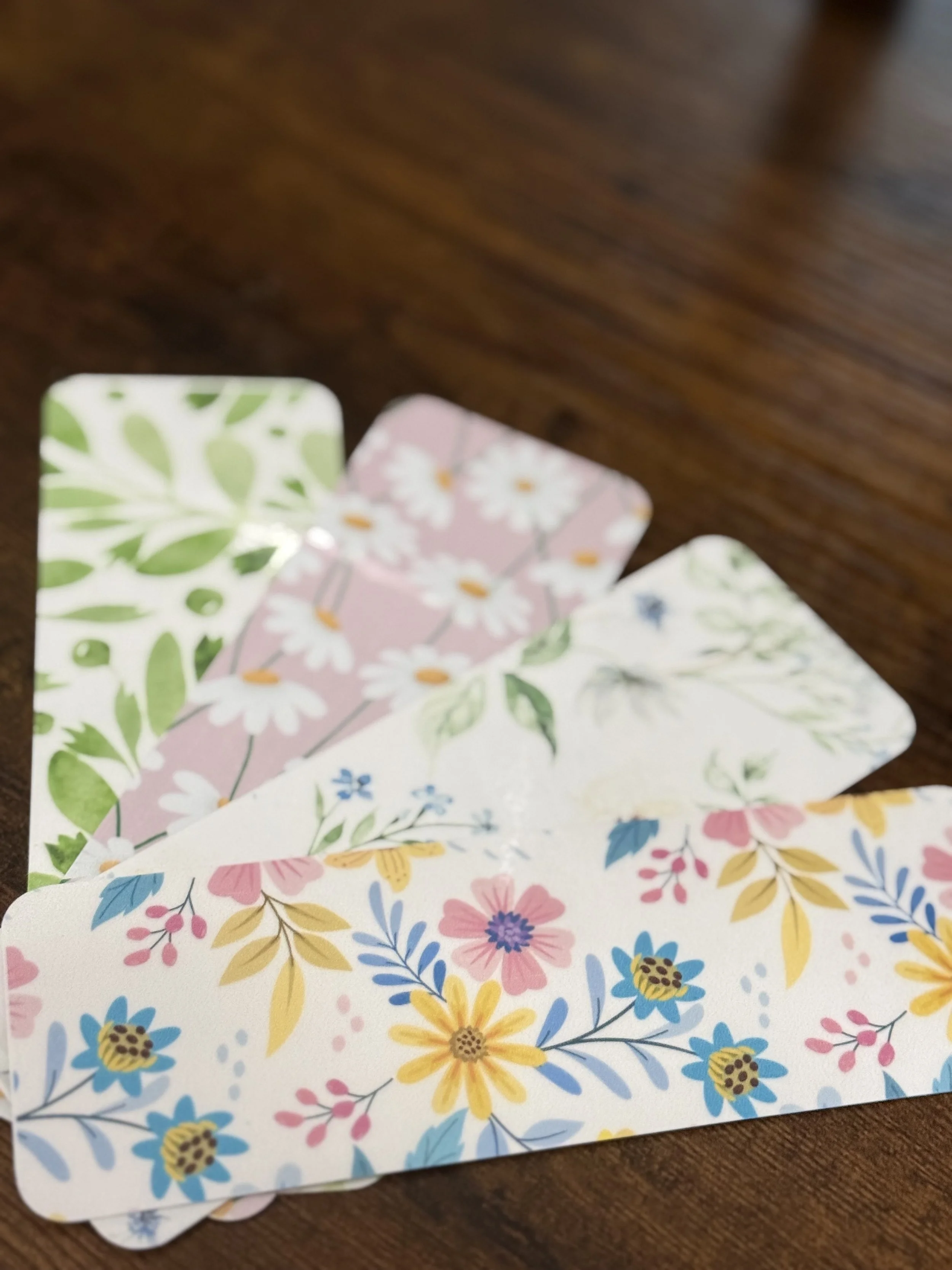 Spring Floral Laminated Bookmarks | Choose Your Designs or Bundle Set of 4 | Durable Cardstock Bookmarks | Faith & Floral Collection