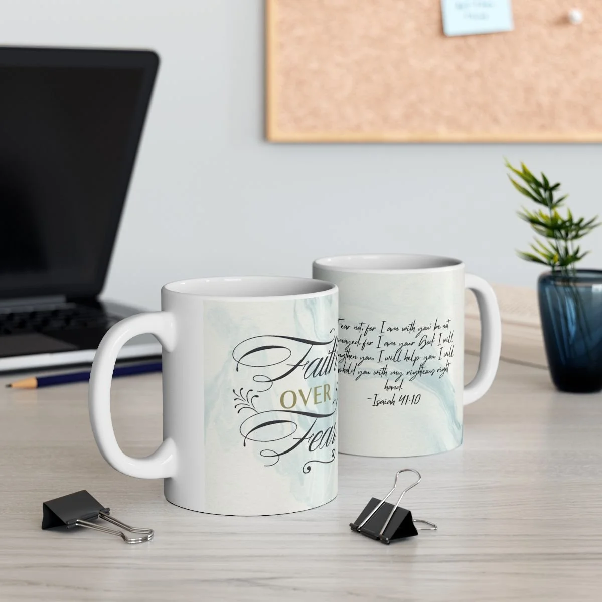 "Faith Over Fear" Ceramic Coffee Mug
