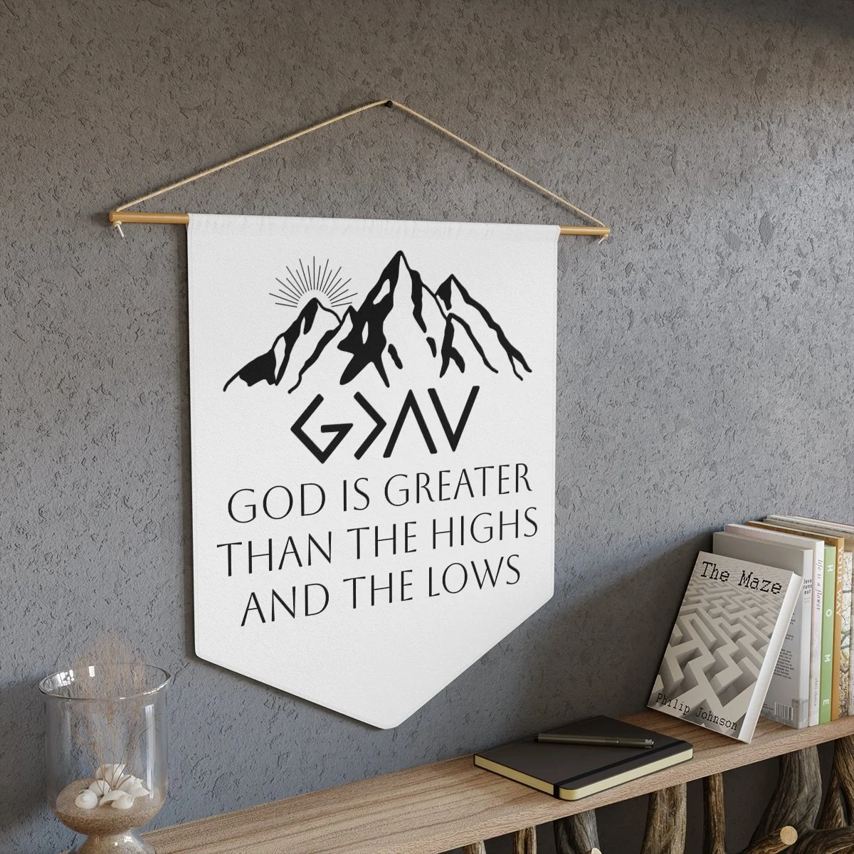 God is Greater - Wall Pennant