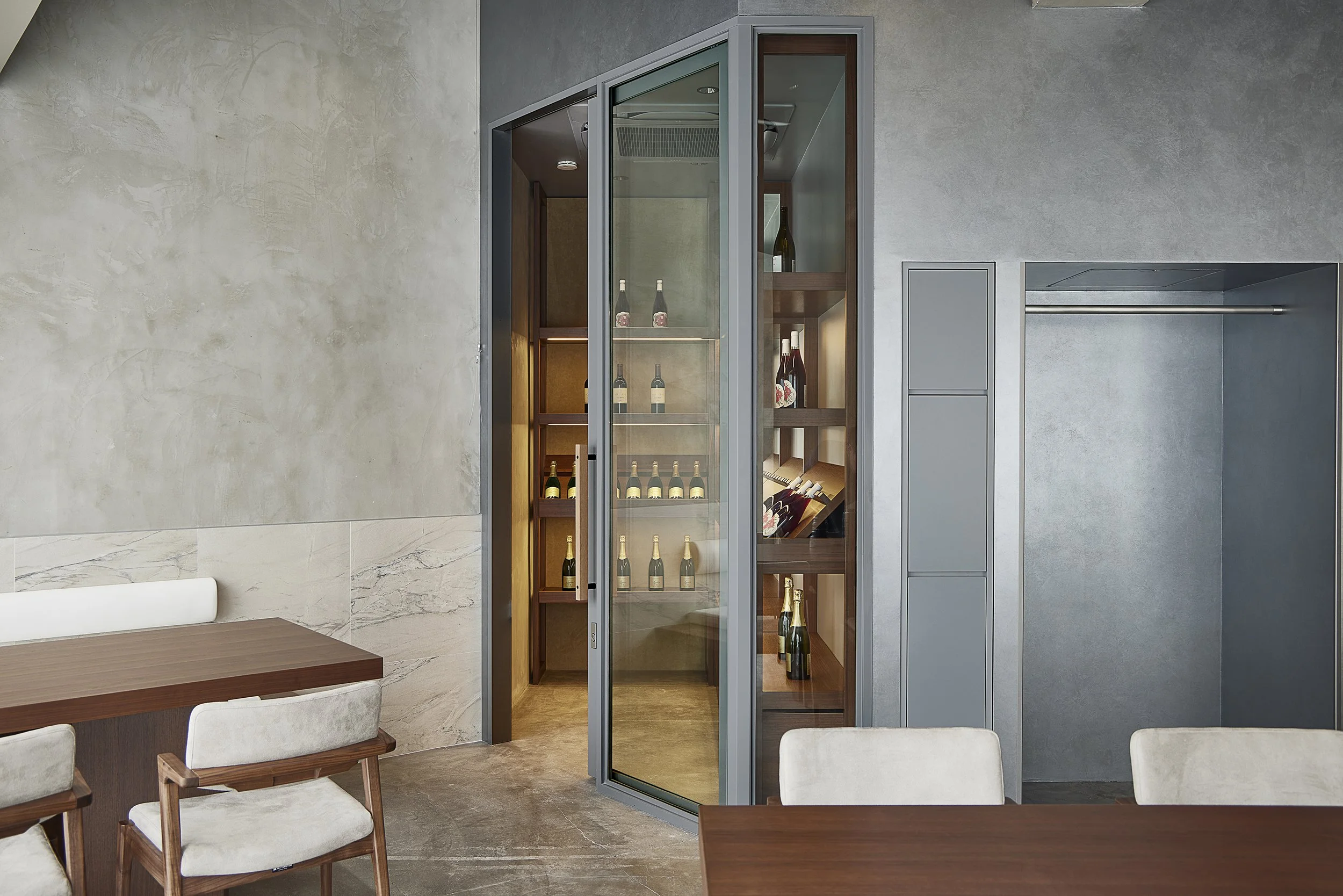 Curated Japanese wine cellar at Three Grapes in Tokyo