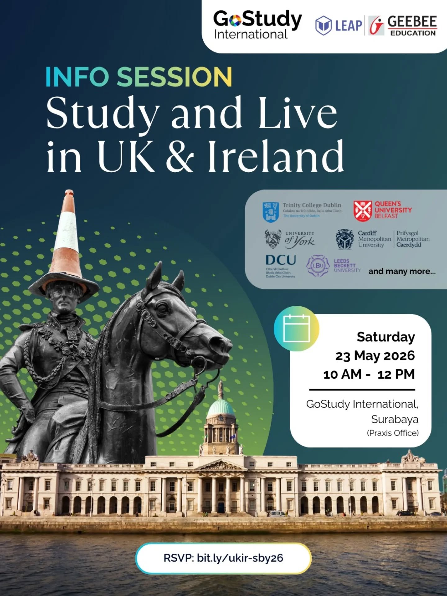 Want to find bigger opportunities in the land of globalised market and the silicon valley of Europe?

Come and attend exclusive Study and Live in UK &amp; Ireland Info Session 🇬🇧🇮🇪. Meet with the experts and consult your plan.

[FREE]
📆Saturday,