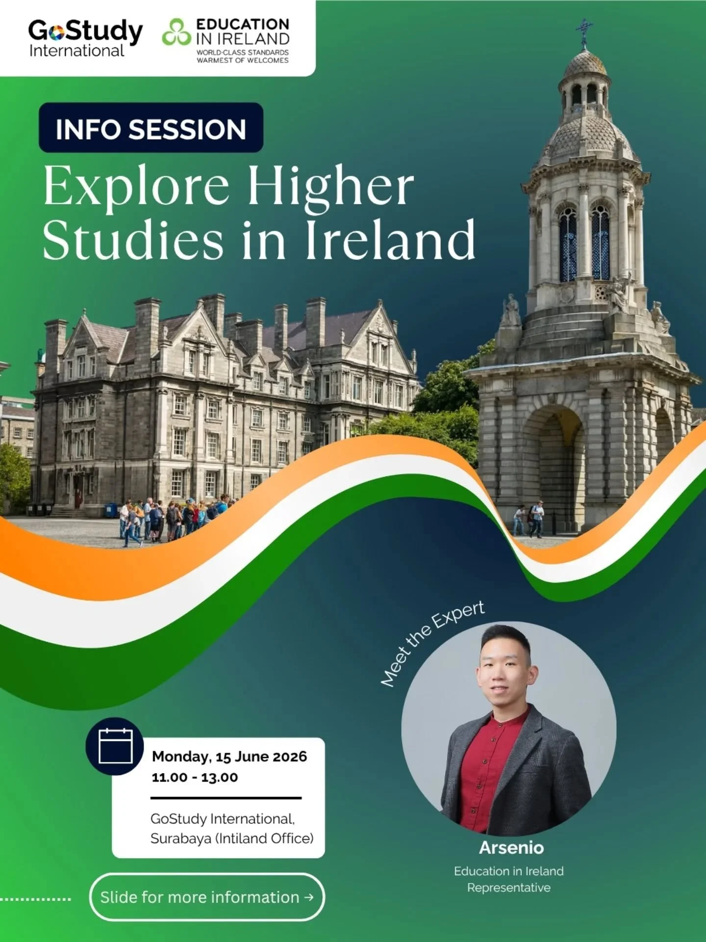 ☘️ Dreaming of studying in Europe while building your international career experience?

It&rsquo;s time to explore Ireland : the Silicon Valley of Europe 🇮🇪✨
Home to many global companies, top universities, and exciting opportunities for internatio