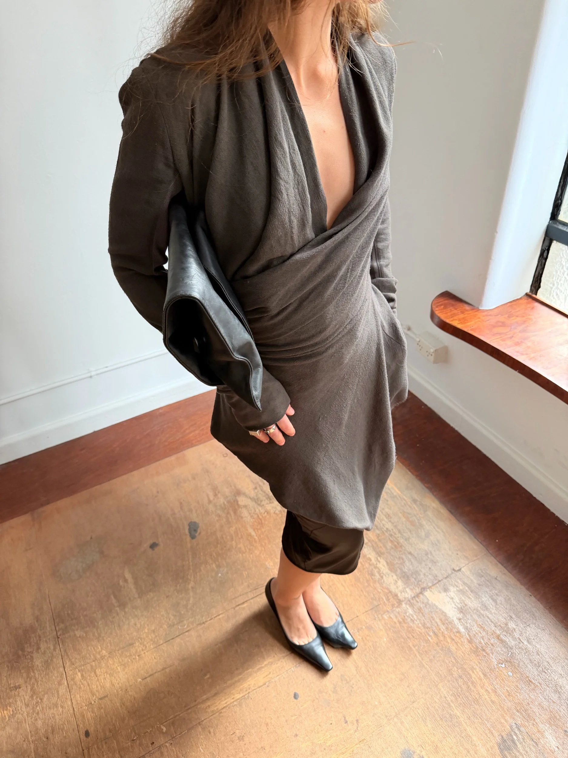 RICK OWENS WRAP CARDIGAN by RICK OWENS in size IT 46 from COATS & JACKETS category