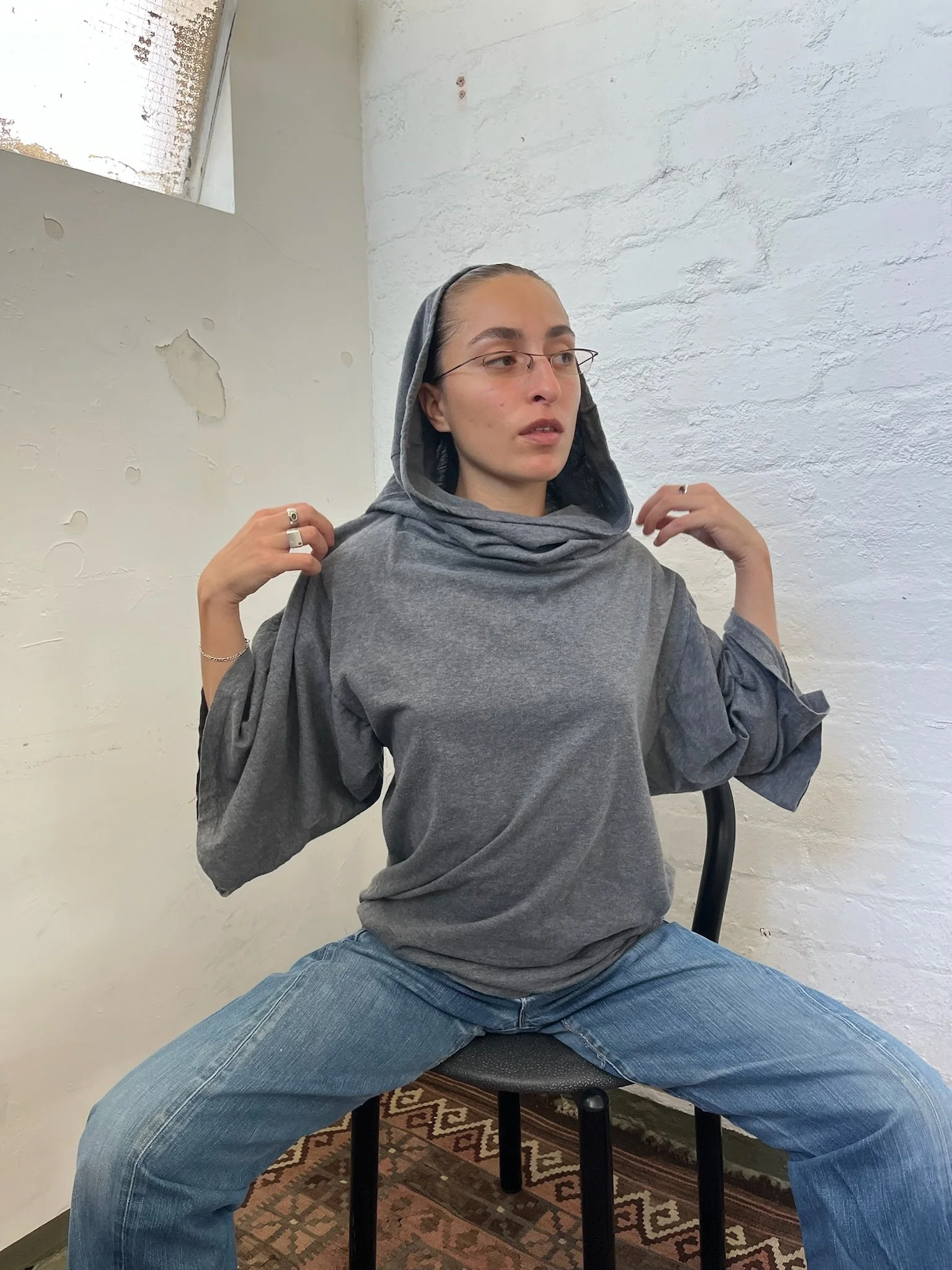 COMME des GARÇONS GREY HOOD T-SHIRT