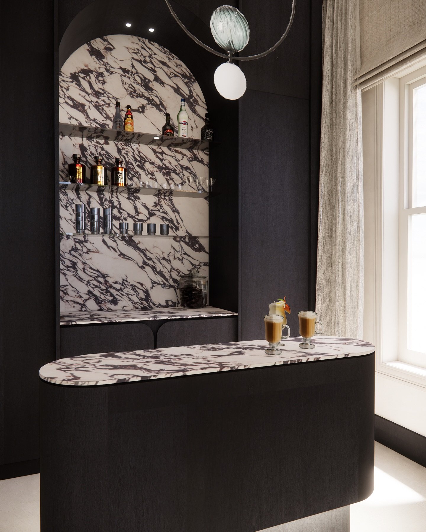This home bar from our Sydney Heritage Terrace project is the ultimate entertainer&rsquo;s dream &mdash; blending style, functionality, and a hint of indulgence. Designed as part of an open lounge area, it pairs perfectly with the piano and the comfo