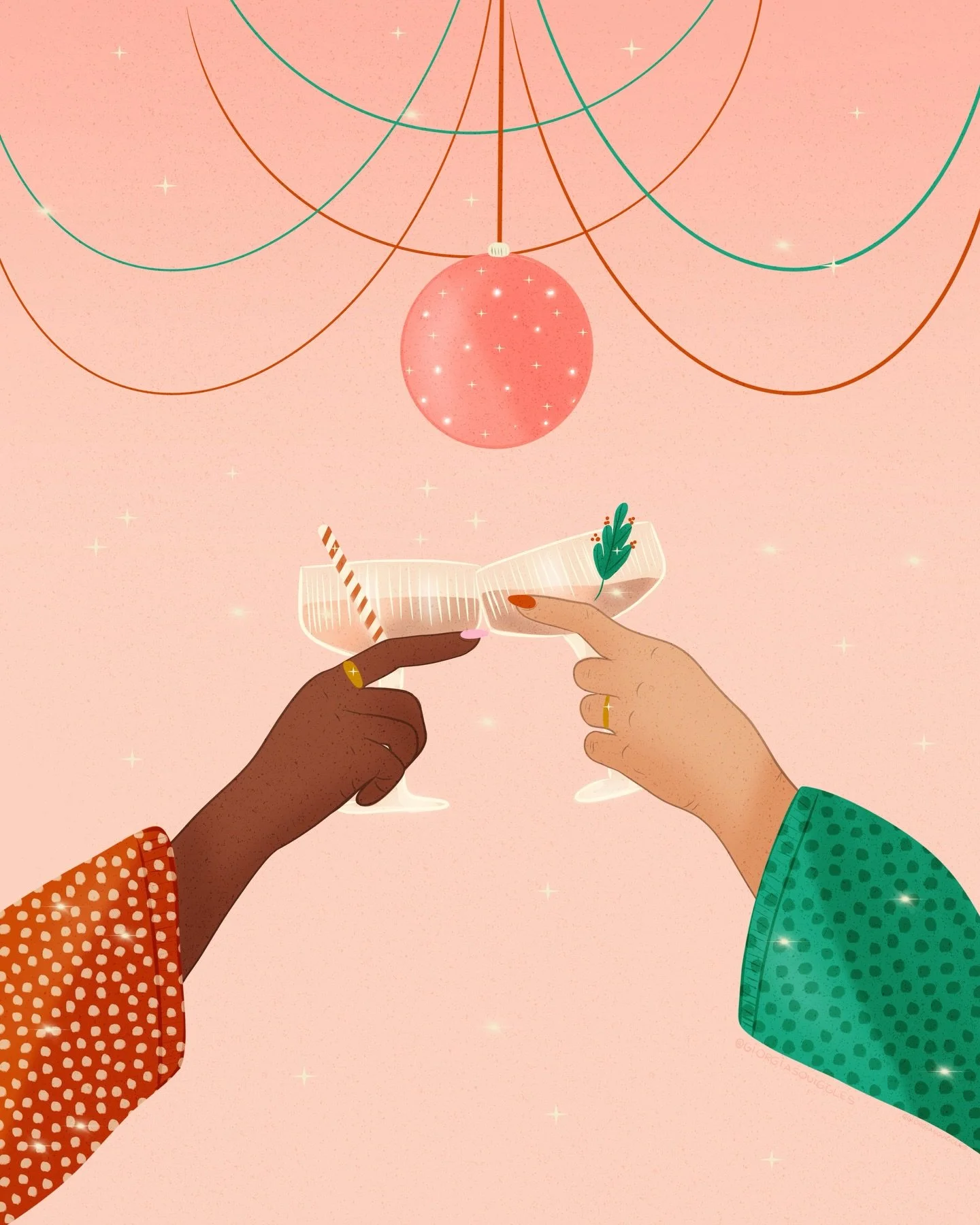 Raising a glass to the magic of togetherness 🥂 
&bull;
There&rsquo;s nothing quite like celebrating the holiday season with the people who matter most 💕
&bull;
I&rsquo;m SO excited to finally share my new Christmas greeting cards collection with yo