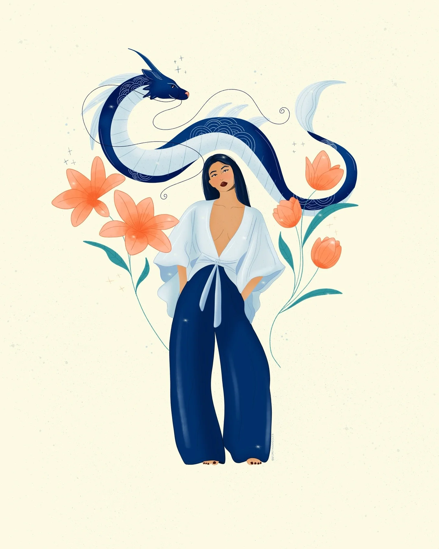 Not every dragon needs to be feared and not every princess needs saving 🐉
&bull;
Swipe for close ups and a glimpse of the initial sketch!
&bull;
&bull;
&bull;
&bull;
#procreate #digitalart #dragon #fairytale #magicalcreatures