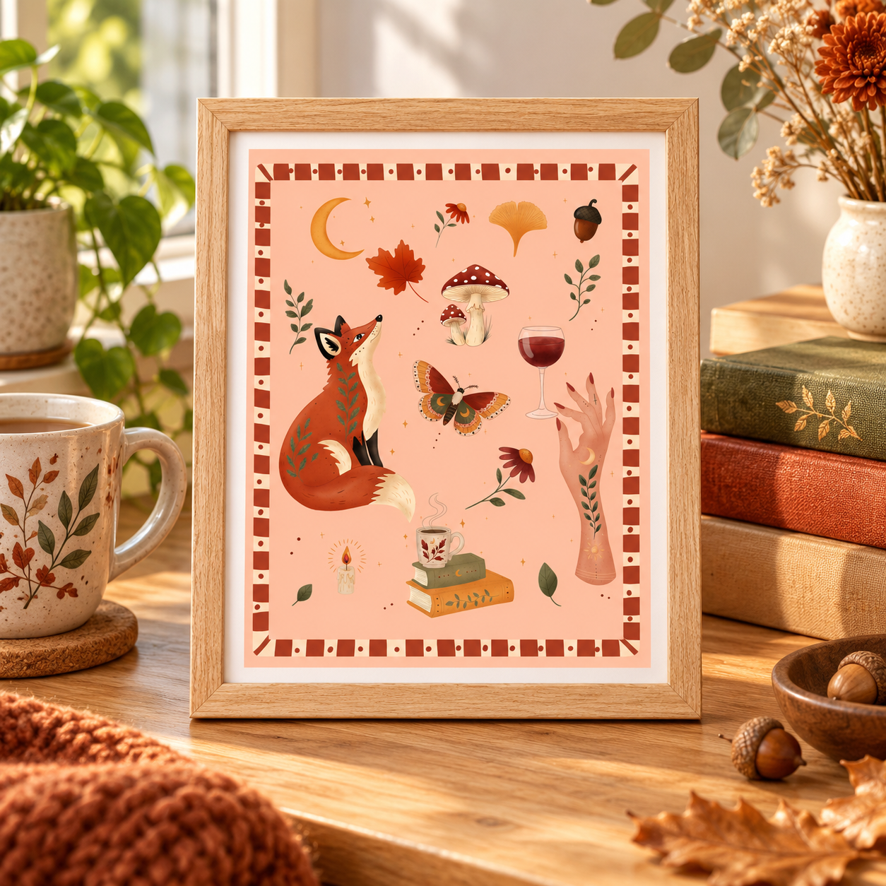 Cozy autumn print in oak frame-3.png