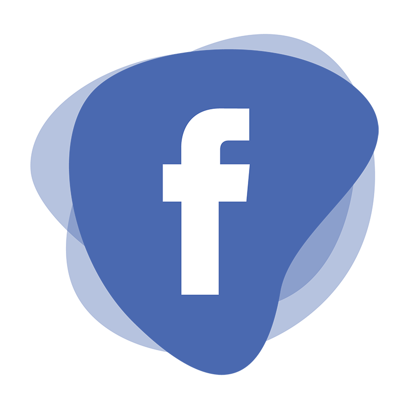 Facebook-Logo in blauer Sprechblase