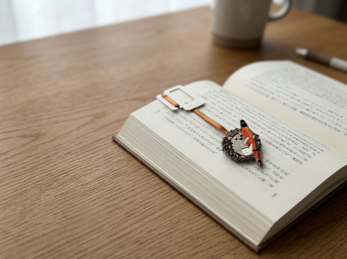 Punto de libro japonés con animal bordado