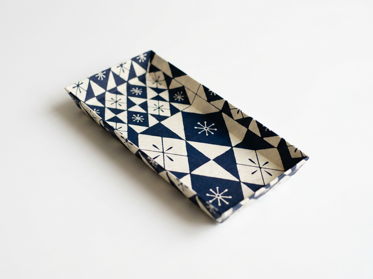 Bandeja japonesa de papel washi Haibara – Geométrico