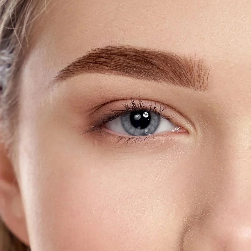 Woman after Henna brow treatment Staffordshire