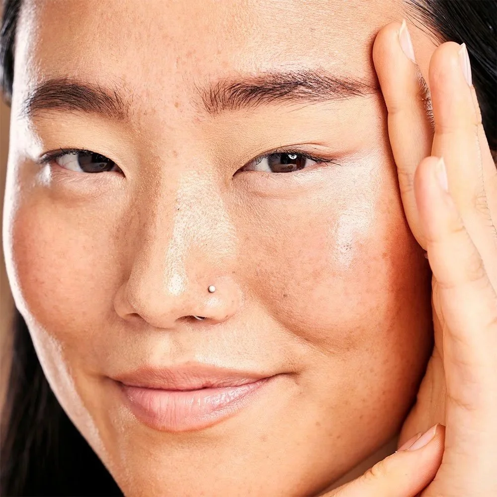 Woman after skin treatments in Staffordshire