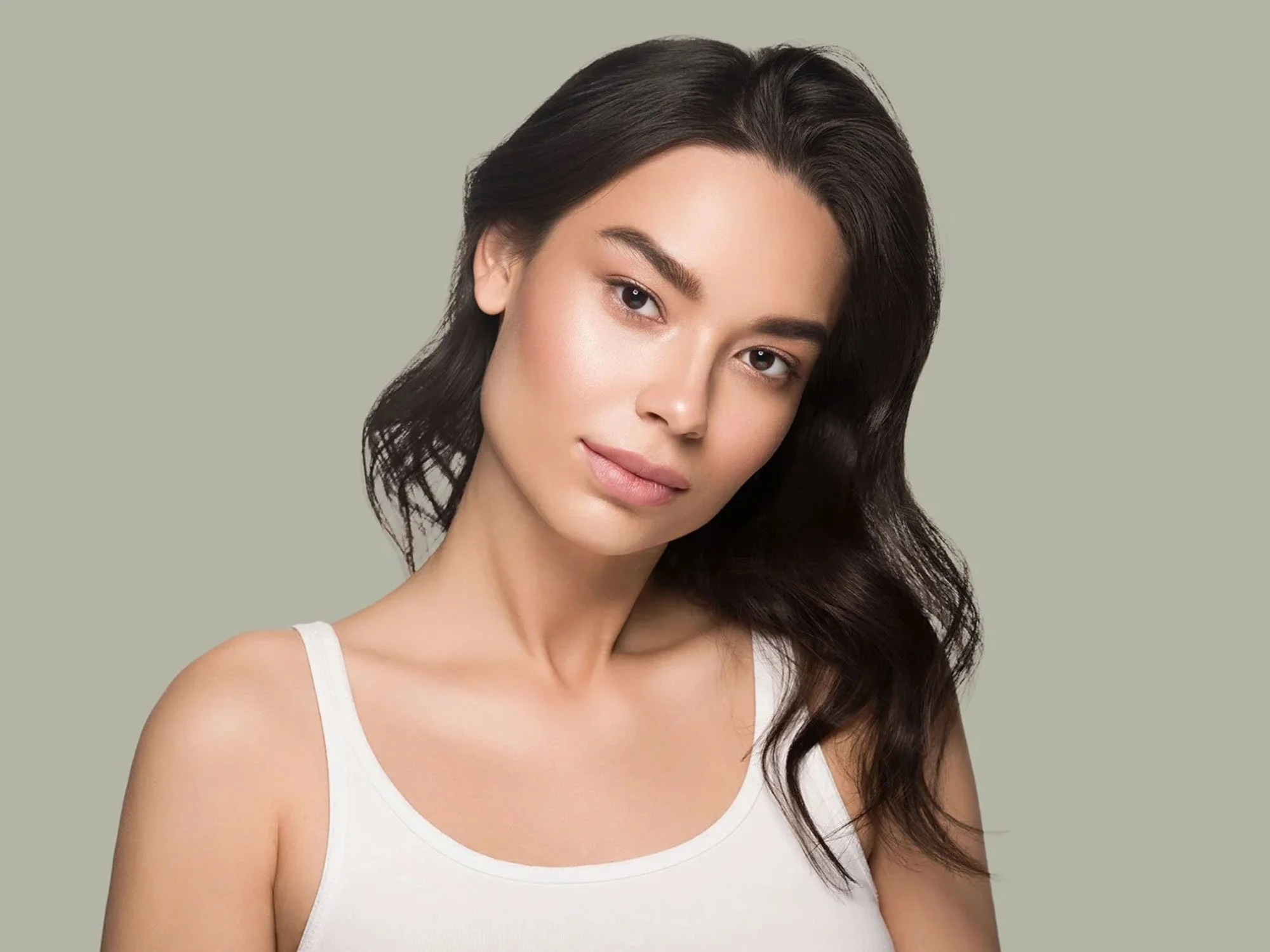 Woman after receiving skin booster treatment