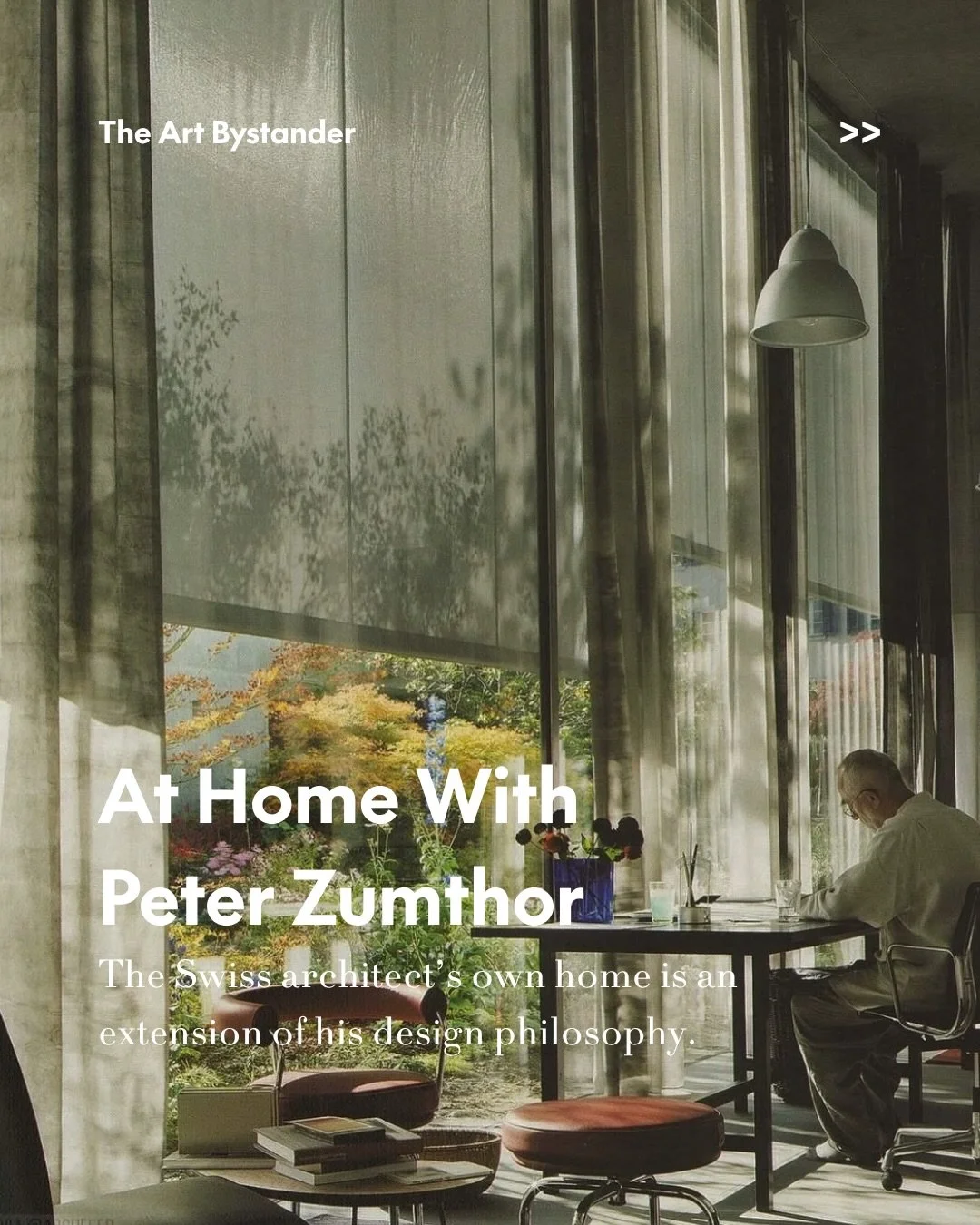 Peter Zumthor&rsquo;s house and studio in Haldenstein, Graub&uuml;nden, is not simply a private residence. It is a quiet manifesto.

In the early 1980s, Zumthor acquired an old country house in the Swiss village of Haldenstein, initially intending to