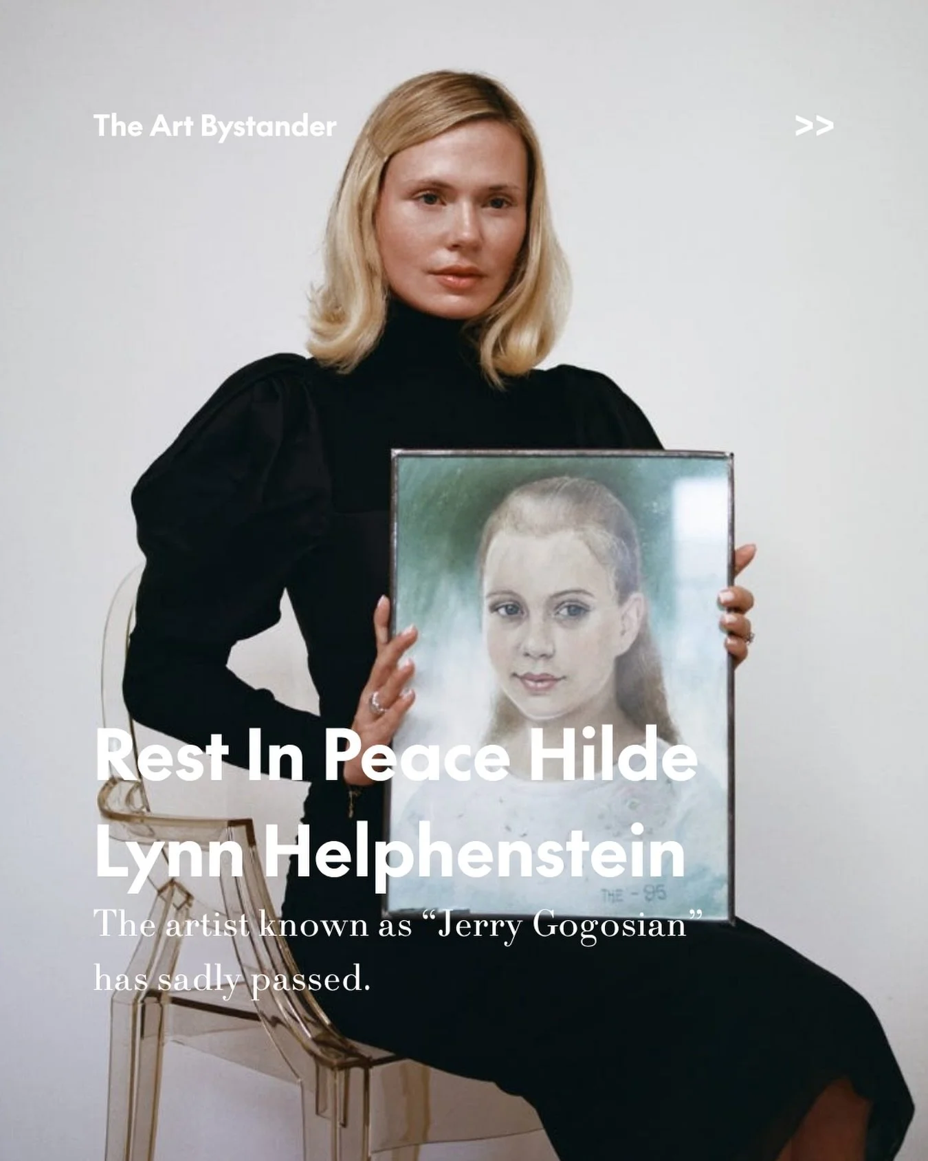 Hilde Lynn Helphenstein, the artist, writer, digital storyteller and commentator behind Jerry Gogosian, has reportedly died in S&atilde;o Paulo. 

I had her as an early guest on my podcast and we occasionally wrote with each other. I know she struggl