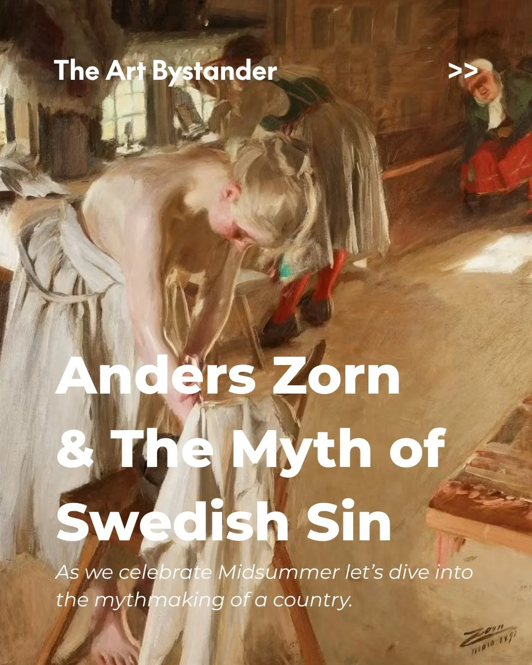 Before Sweden became an international fantasy of freedom, summer and skin, Anders Zorn had already painted it into being.

Born in Mora in 1860, he rose from rural Dalarna to become arguably the most internationally successful Swedish artist who ever
