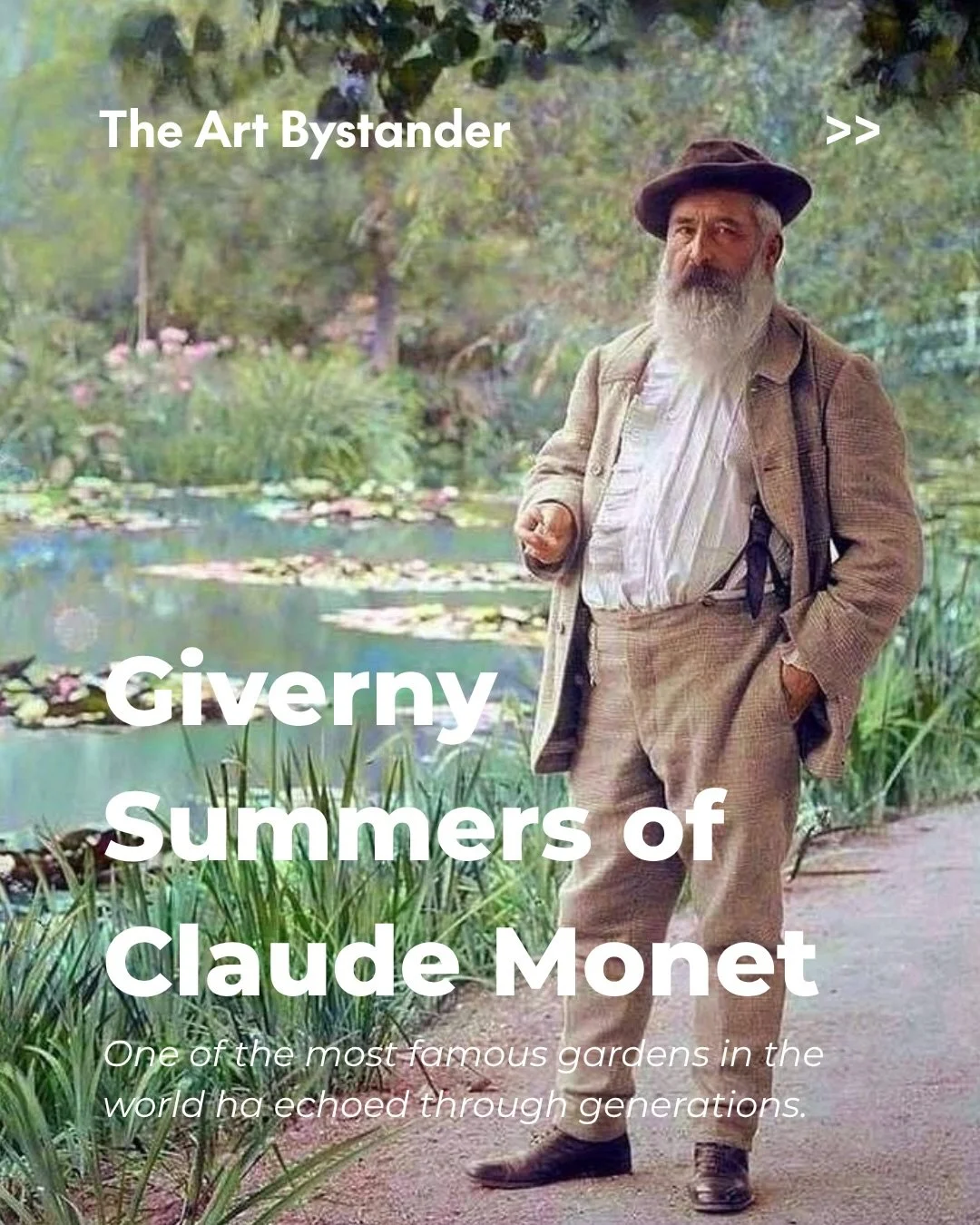 Claude Monet spent the last half of his life turning a single piece of ground into the thing he painted.

He arrived in Giverny in 1883 and rented the pink house with its walled garden; by 1890 he had bought the property outright. What followed was f