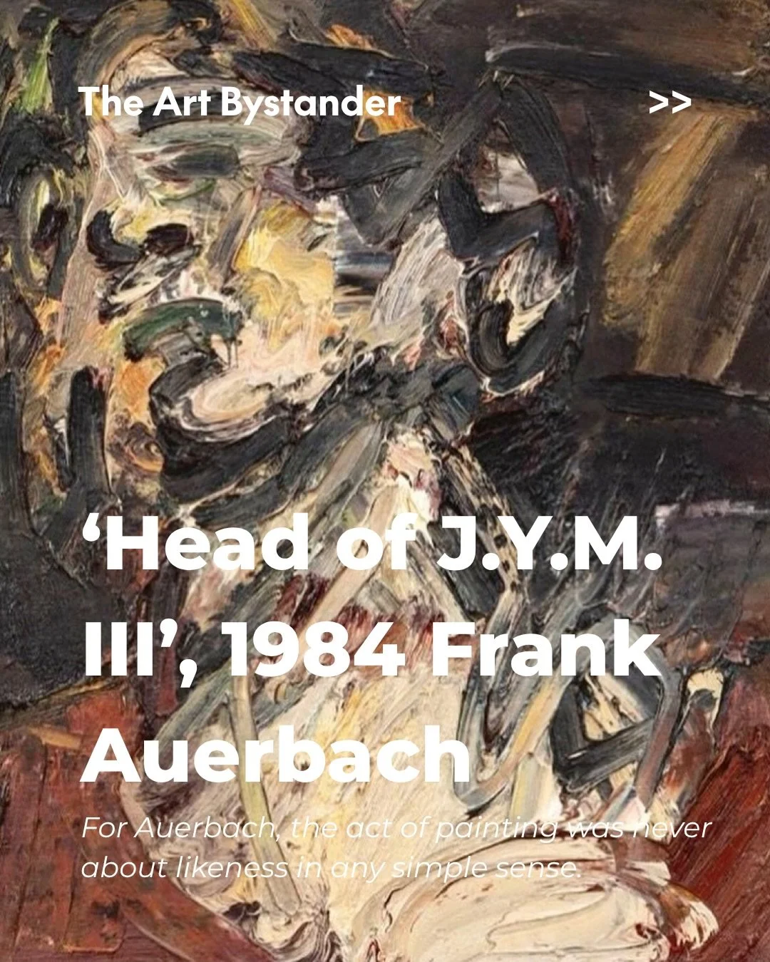 Few artist-model relationships in postwar British painting are as charged or sustained as that of Frank Auerbach and Juliet Yardley Mills.

Auerbach met J.Y.M., a professional model, in the 1950s. She began sitting for him in 1963 and became one of t