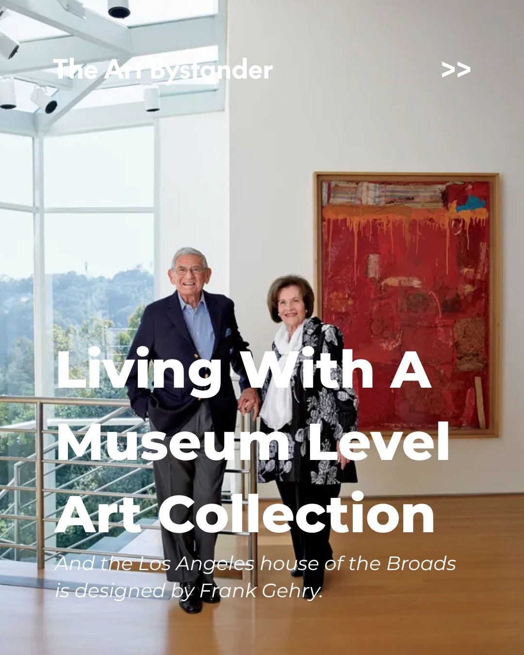 Here is a refined IG editorial caption:

A house as collection, and a collection as autobiography.

In Brentwood, Edythe and Eli Broad&rsquo;s Los Angeles home became one of the great private stages for postwar and contemporary art. Originally based 