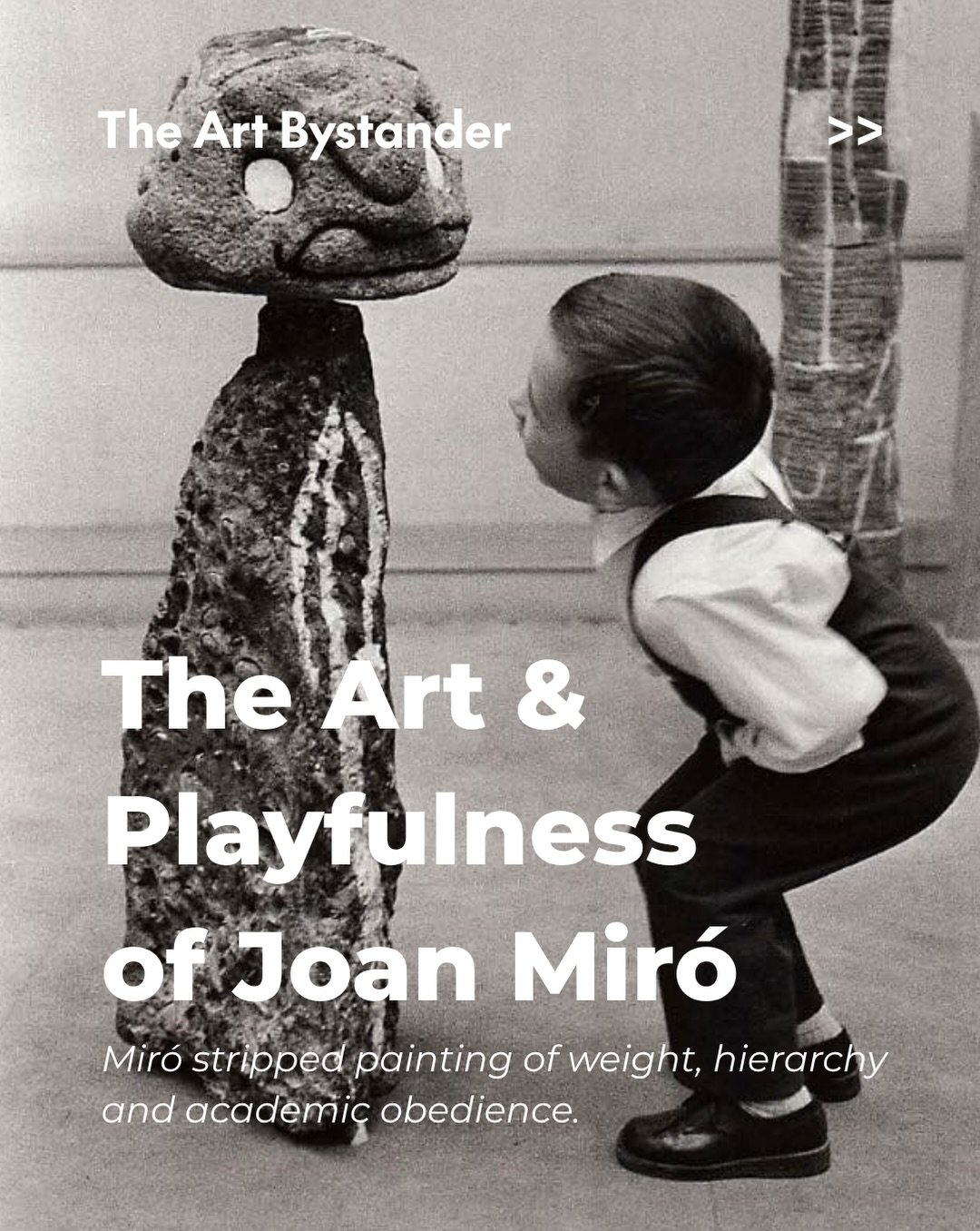 Joan Mir&oacute; understood something that art still keeps forgetting: play is not the opposite of seriousness.

His worlds look light at first, almost childlike: floating stars, strange birds, comic signs, bodies reduced to a few lines and dots. But