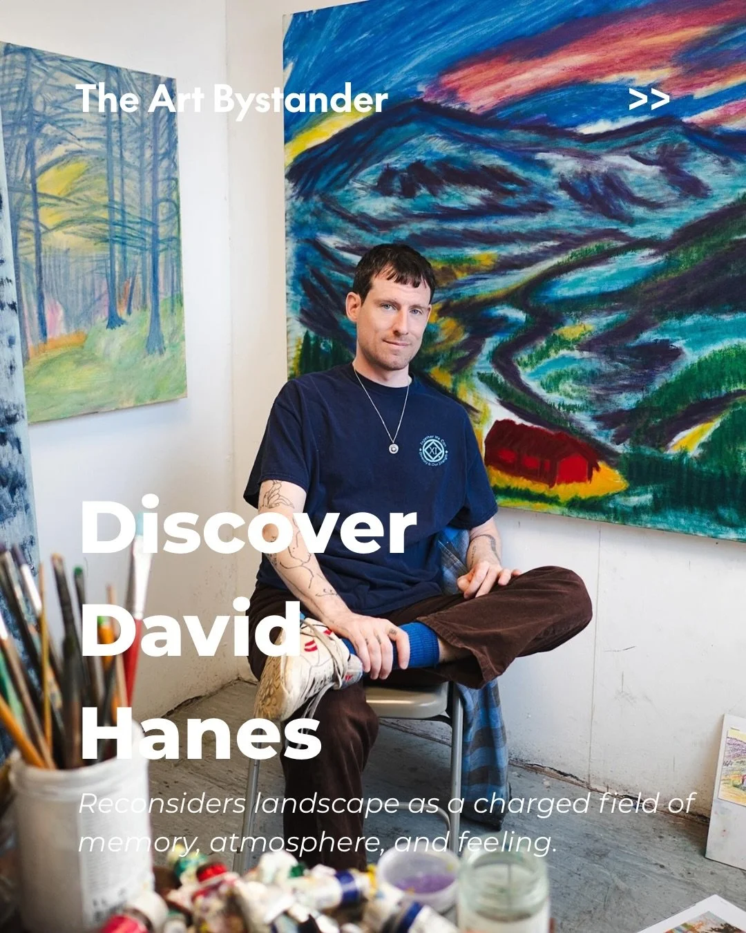 Discover David Hanes @davidhanes.info who paints landscape the way memory works: slowly, unreliably, and with more truth than any photograph. 

Born in Toronto in 1987 and based in London, he begins outdoors with small sketches made on site. Then he 