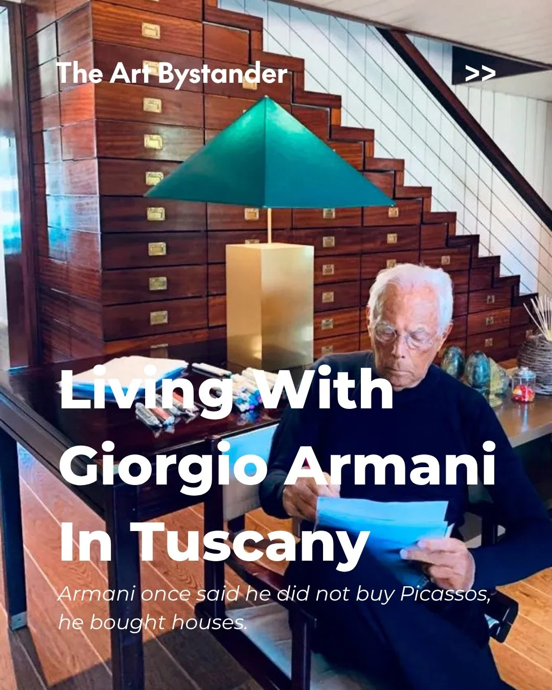 Giorgio Armani&rsquo;s farmhouse in Forte dei Marmi is a study in power without display.

From the outside, it remains almost disarmingly modest: a rustic Tuscan house set among maritime pines near the sea. Inside, Armani transformed it with the same