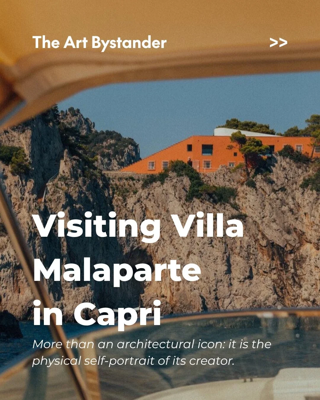 Few buildings have been so completely absorbed into cultural mythology. Perched on Punta Massullo, high above the Mediterranean, Villa Malaparte is at once fortress, sculpture, stage and autobiography.

Commissioned by the writer Curzio Malaparte in 