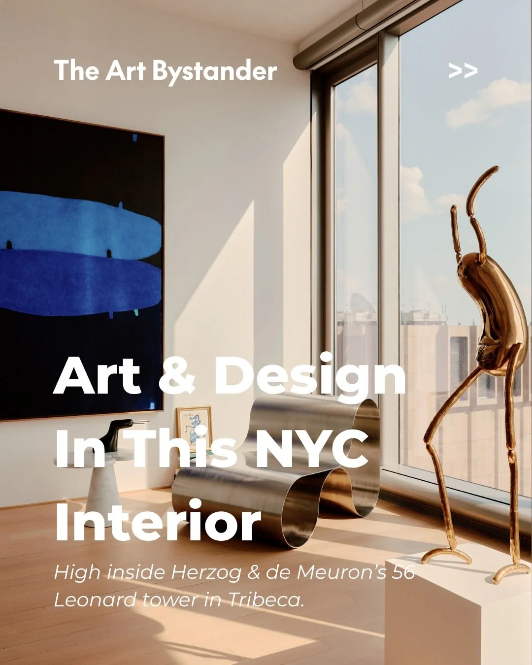 Some interiors are assembled to be photographed. Others show how their owners actually see. Chez Nacho Polo and Robert Onuska, New York.

High inside Herzog &amp; de Meuron&rsquo;s 56 Leonard in Tribeca, the home of @nachopolo and @onuska belongs to 