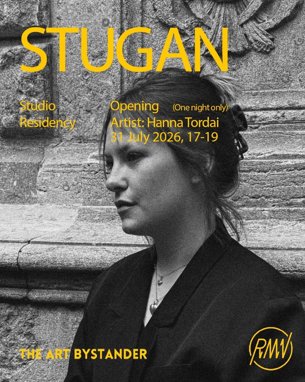 RMV @rmvmusic and The Art Bystander welcome Hanna Tordai @hannatordai as the next artist in STUGAN, the studio residency on Skeppsholmen.

This weekend, Hanna moves into STUGAN. Over the course of one week, she will create a single new work, to be pr
