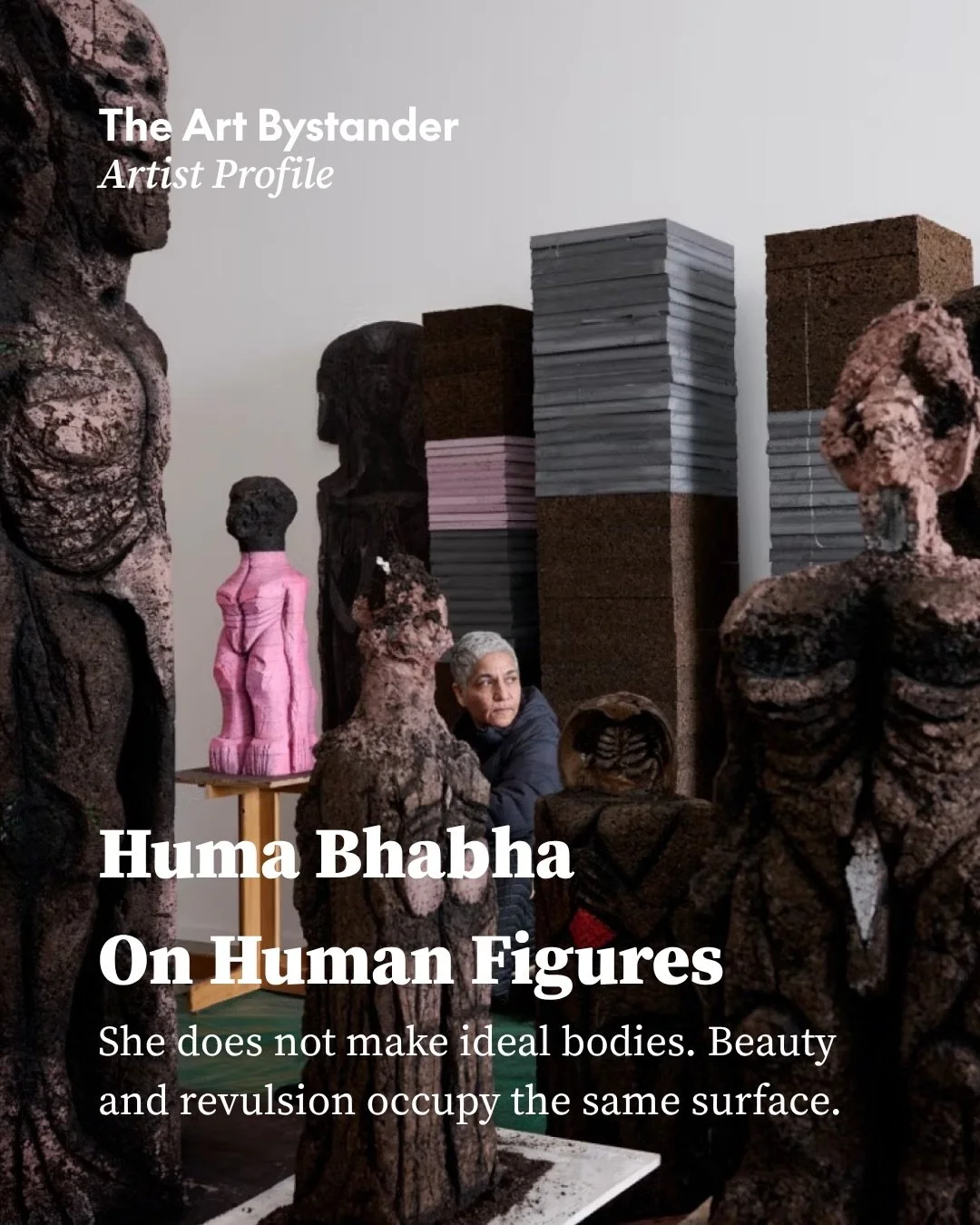 This an artist I deeply admire. Born in Karachi in 1962, Huma Bhabha arrived in the United States in 1981 to study at the Rhode Island School of Design, later at Columbia. She lives and works in Poughkeepsie, New York.

For three decades she has buil