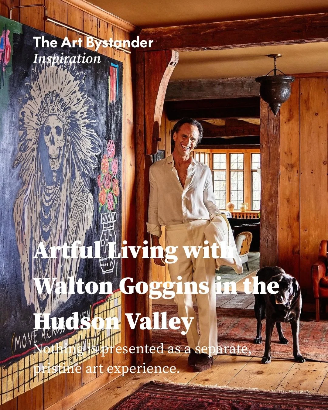 Walton Goggins @waltongogginsbonafide and Nadia Conners @nadiasomerset did not leave Los Angeles to create a polished country-house fantasy. They moved towards a different way of living, found in a 1920s estate built as a Scottish-style hunting lodge